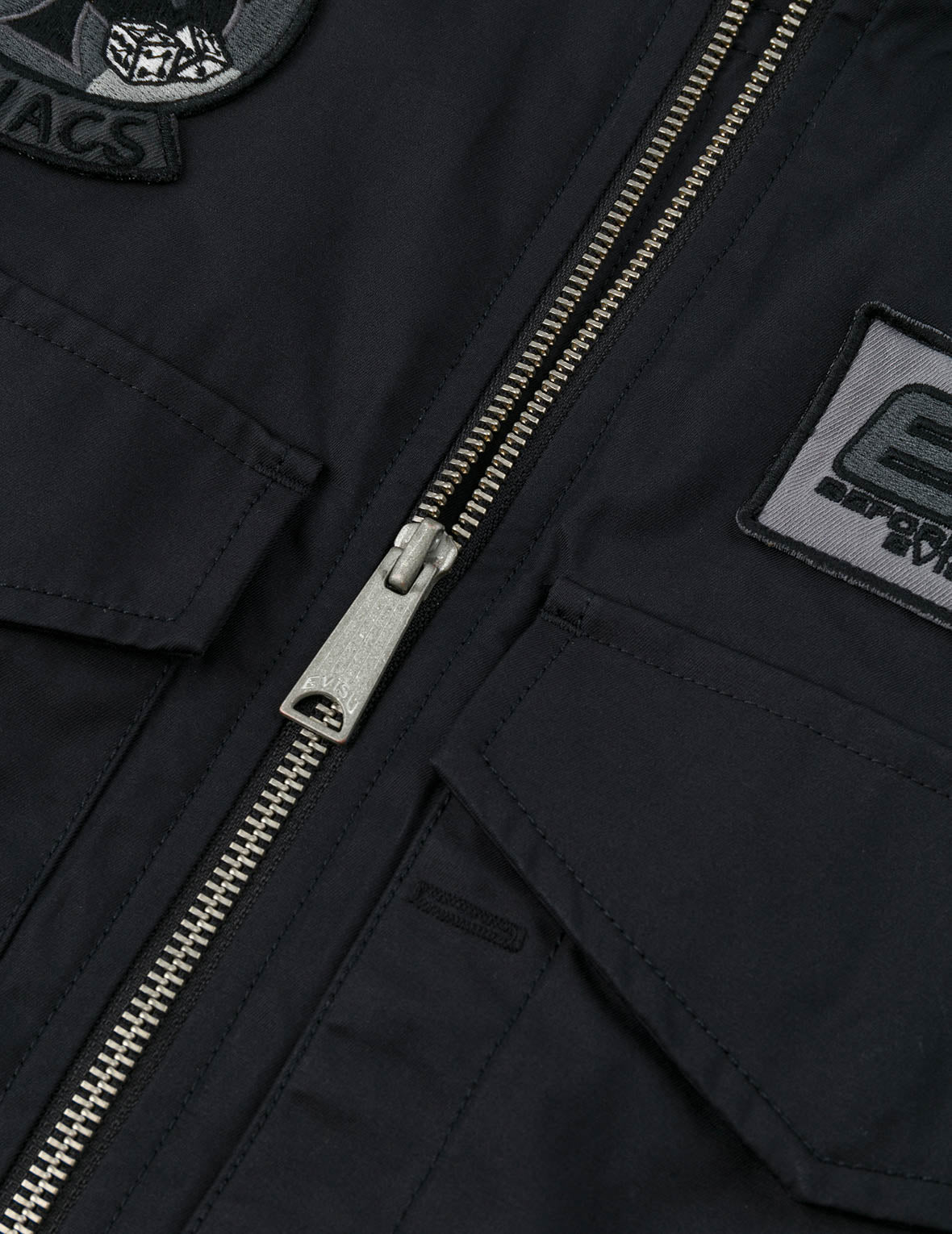 Multi Logo Badges Embroidery Regular Fit Padded Bomber Jacket