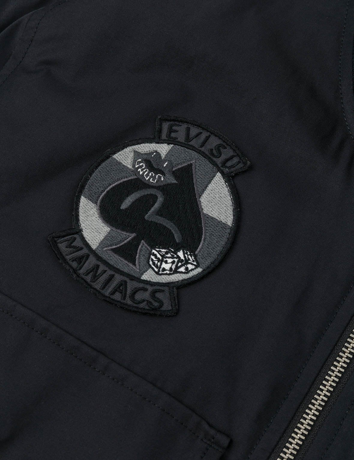 Multi Logo Badges Embroidery Regular Fit Padded Bomber Jacket