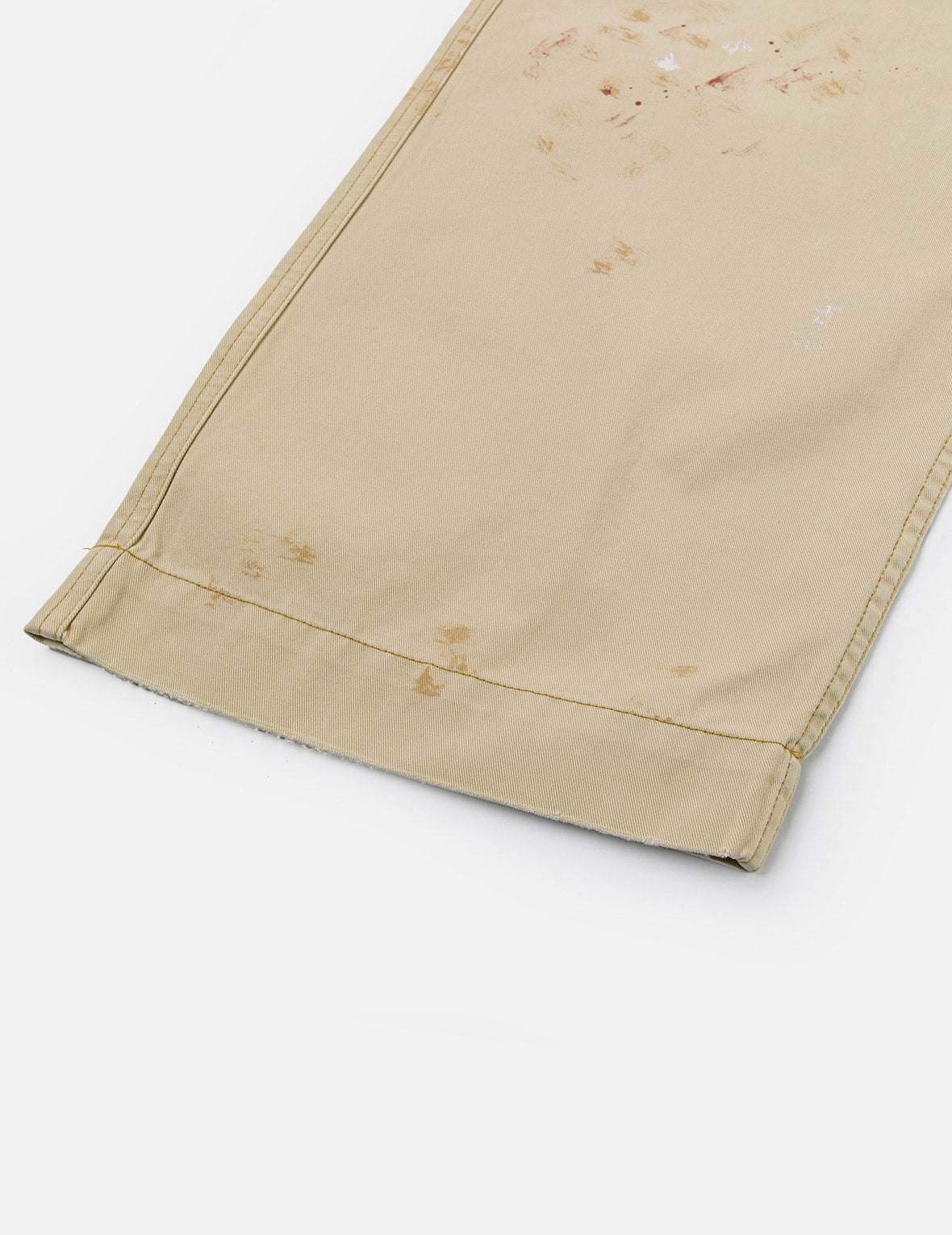 手绘海鸥和泼墨印花宽版休闲飞行裤