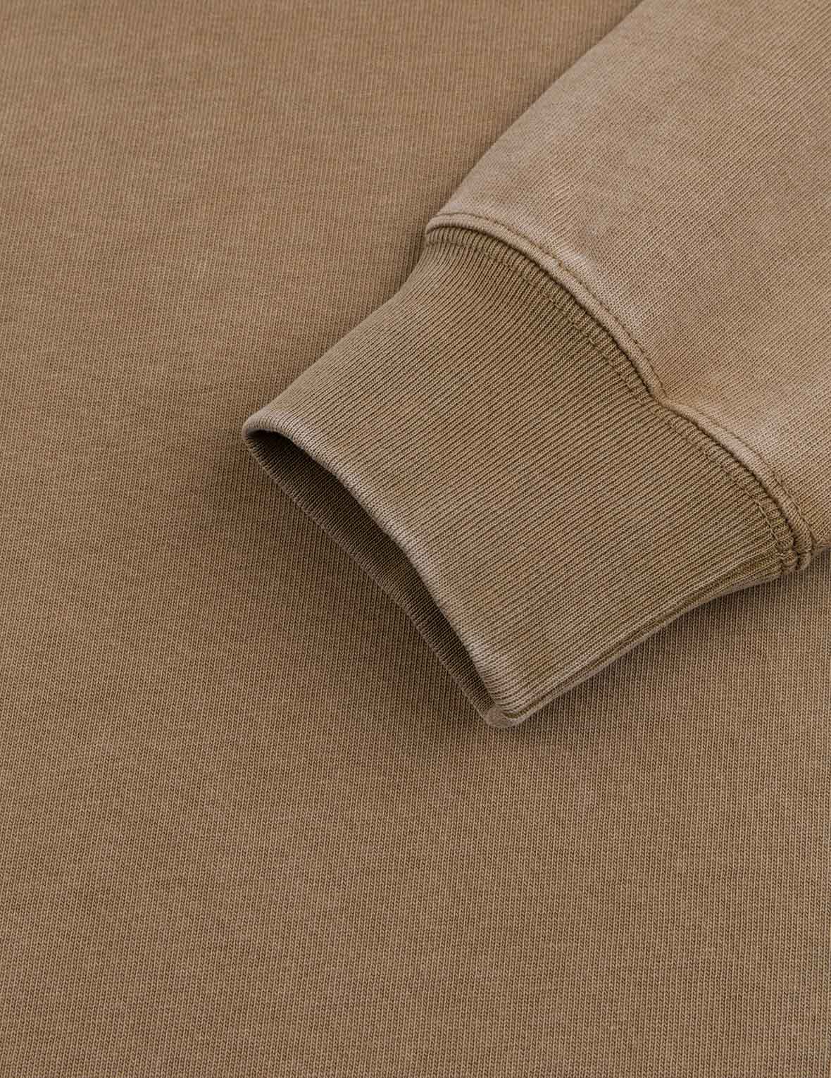 海鸥刺绣口袋宽版休闲长袖T恤