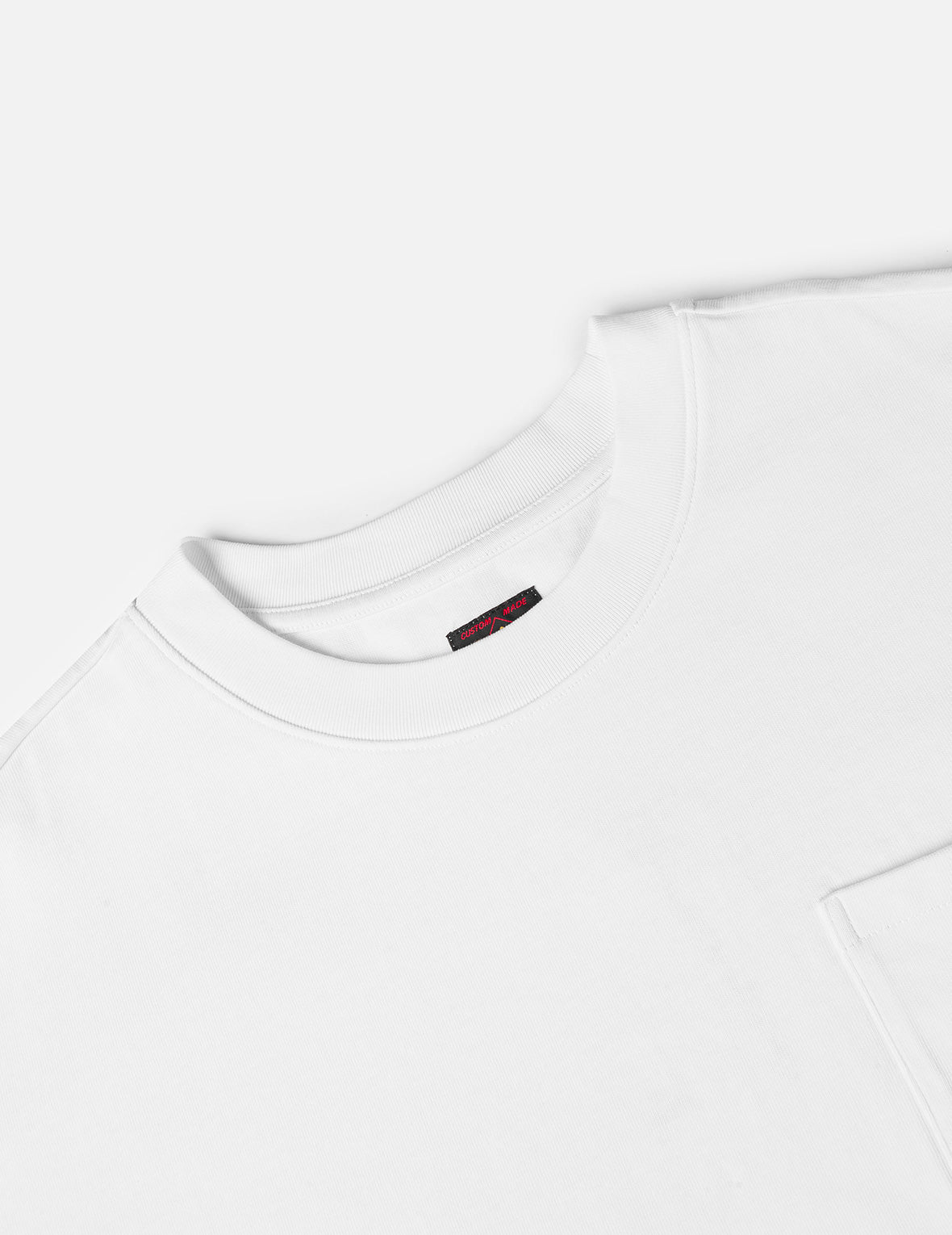 海鸥刺绣口袋宽版休闲长袖T恤