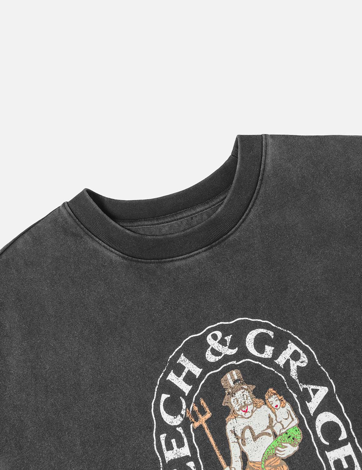 American "Ebisu" Print Relax Fit T-shirt