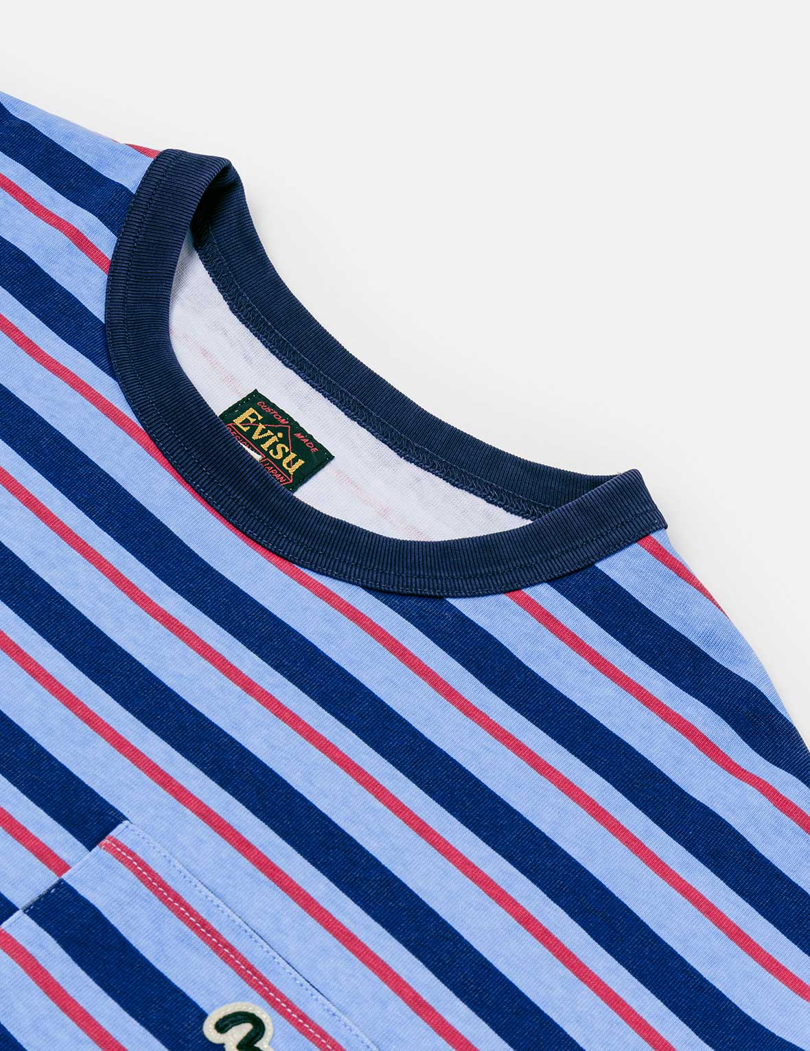 小海鸥贴布宽版休闲条纹T恤