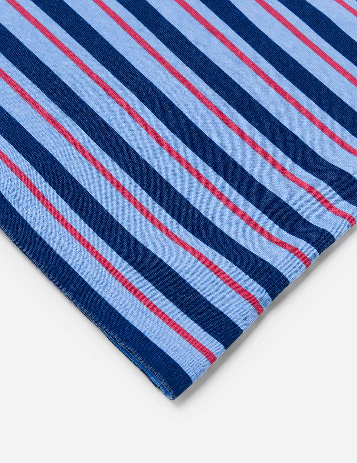 小海鸥贴布宽版休闲条纹T恤