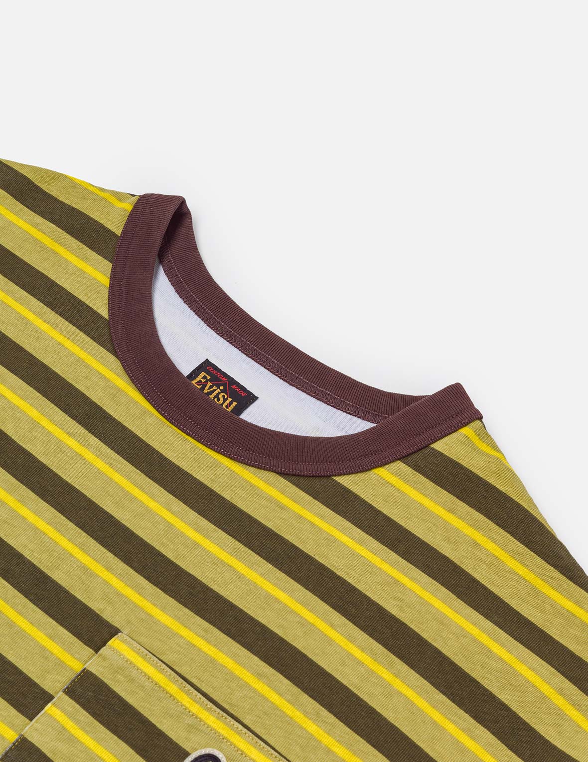 小海鸥贴布宽版休闲条纹T恤