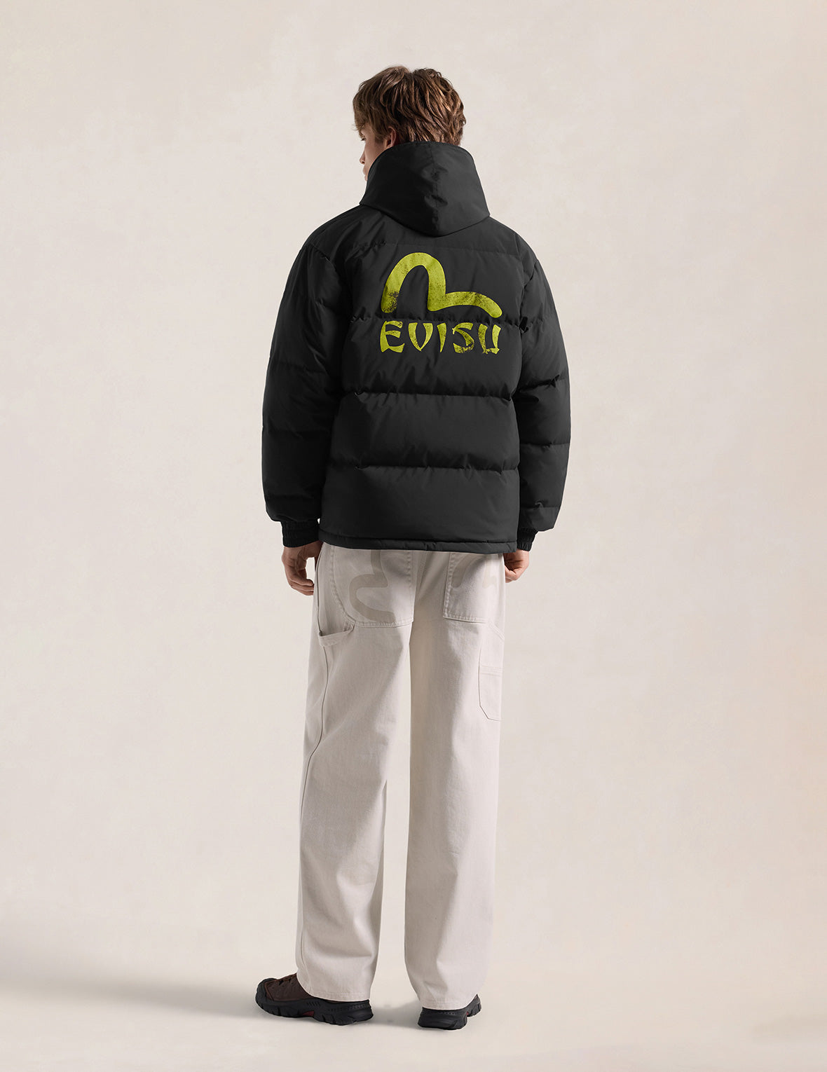 Fluorescent Seagull Hooded Down Jacket