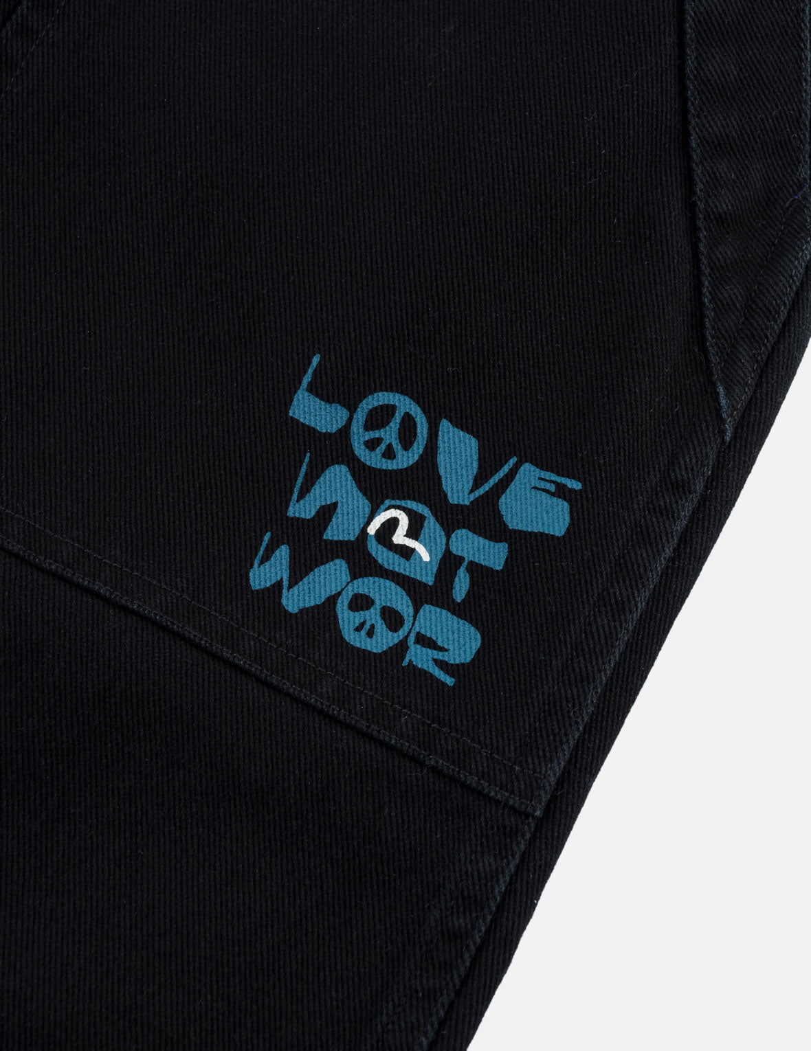 LOVE NOT WAR海鸥水洗斜纹棉布长裤