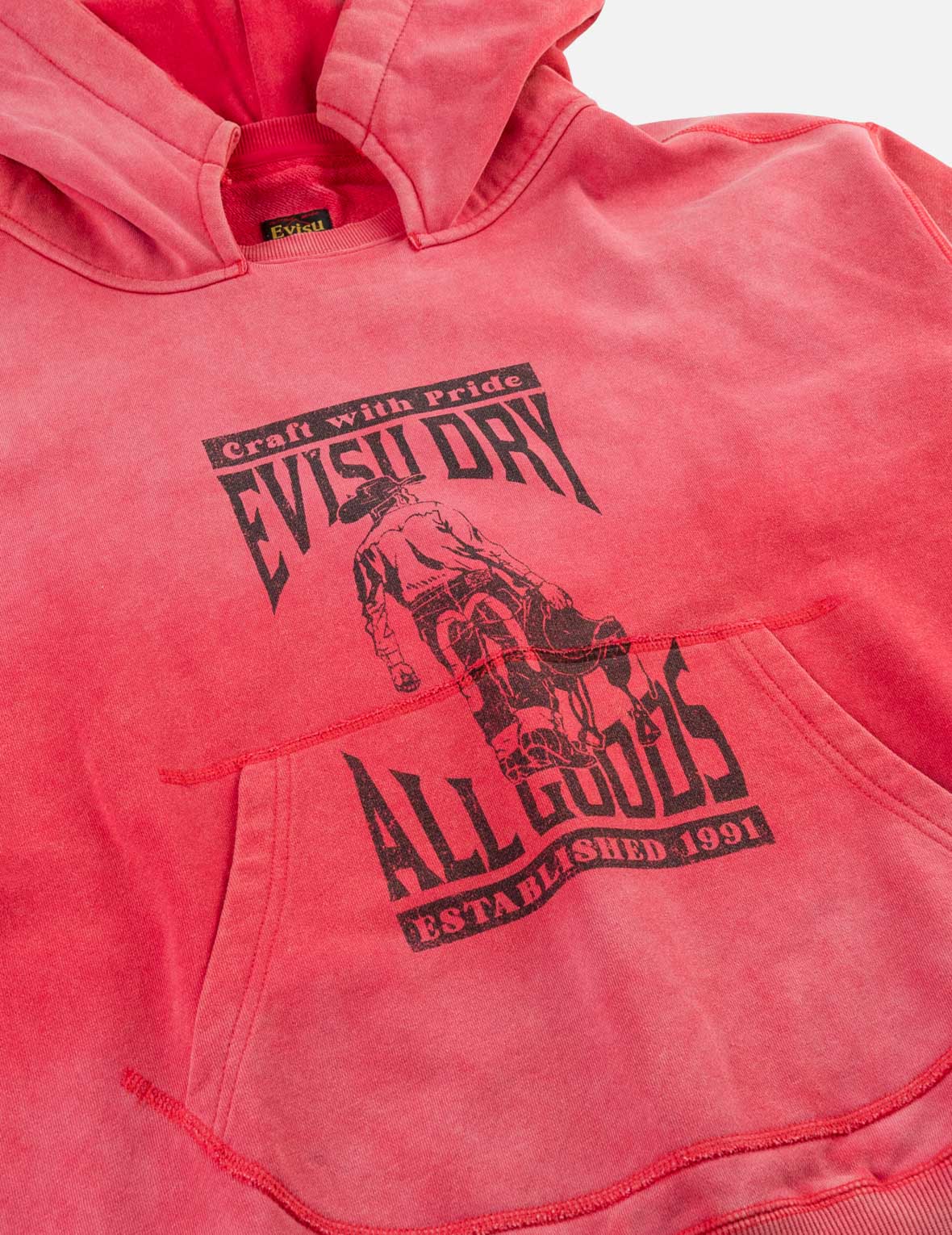 Washed EVISU Dry All Goods Hoodie