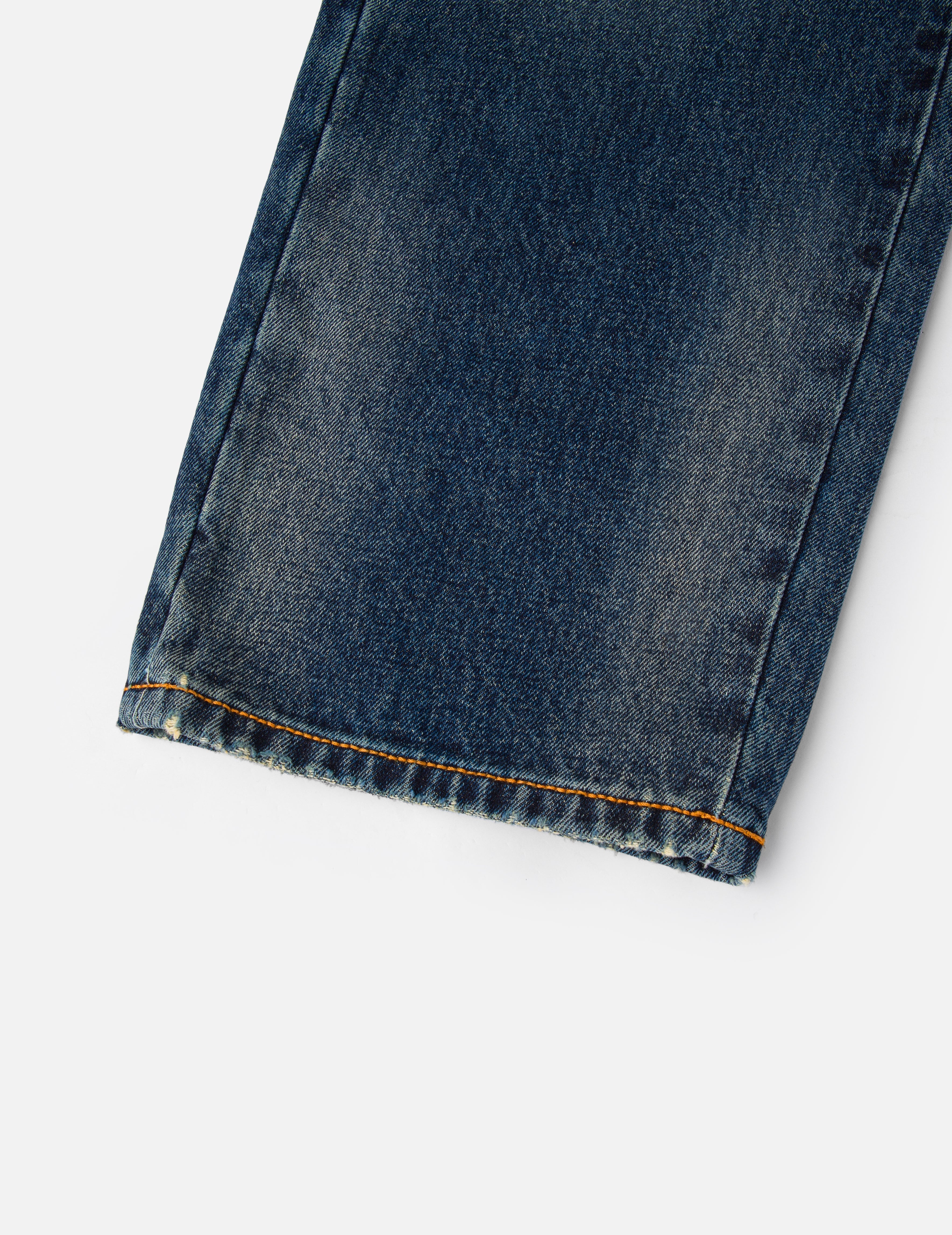 EVISU X GDC 大M印花宽版休闲牛仔裤