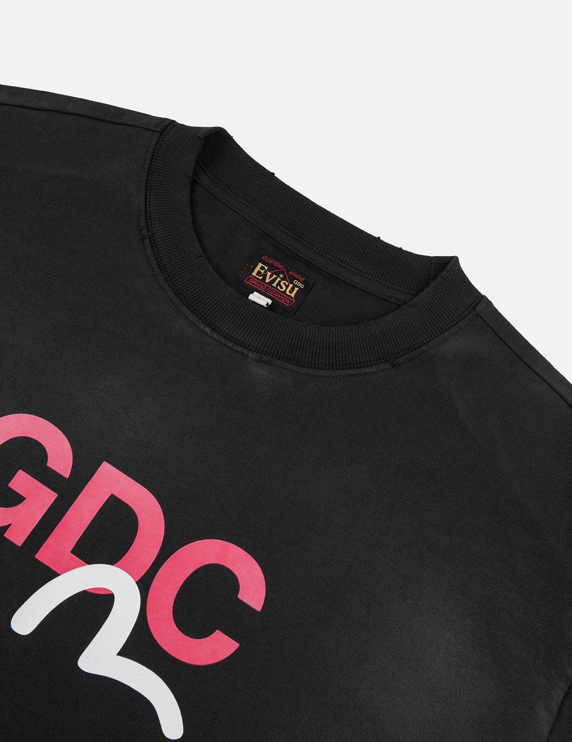 EVISU X GDC 脏洗宽版休闲T恤