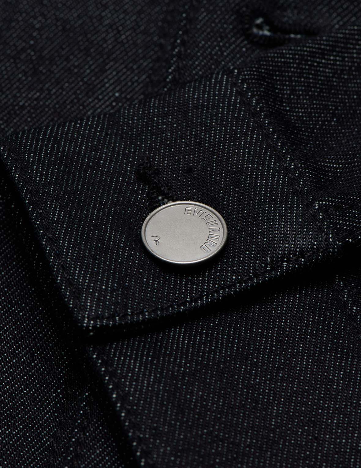 般若拼家花印花牛仔夹克