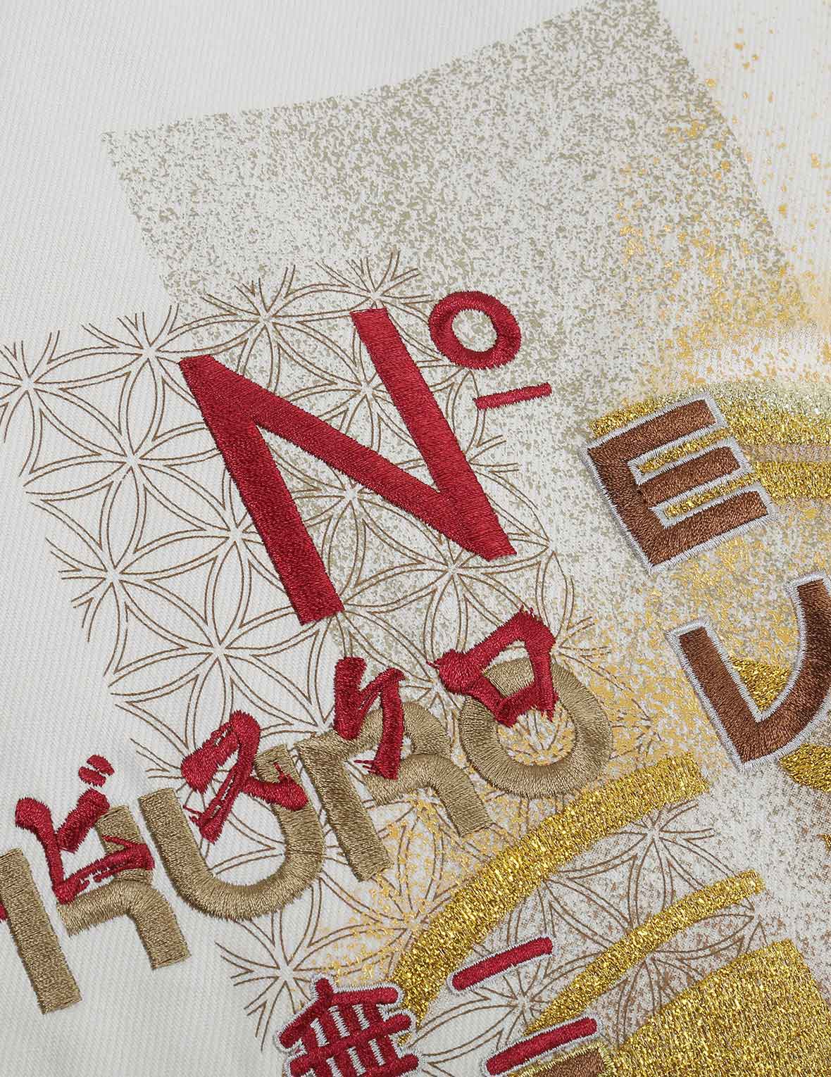 Kamon Glitter Print Shirt Jacket