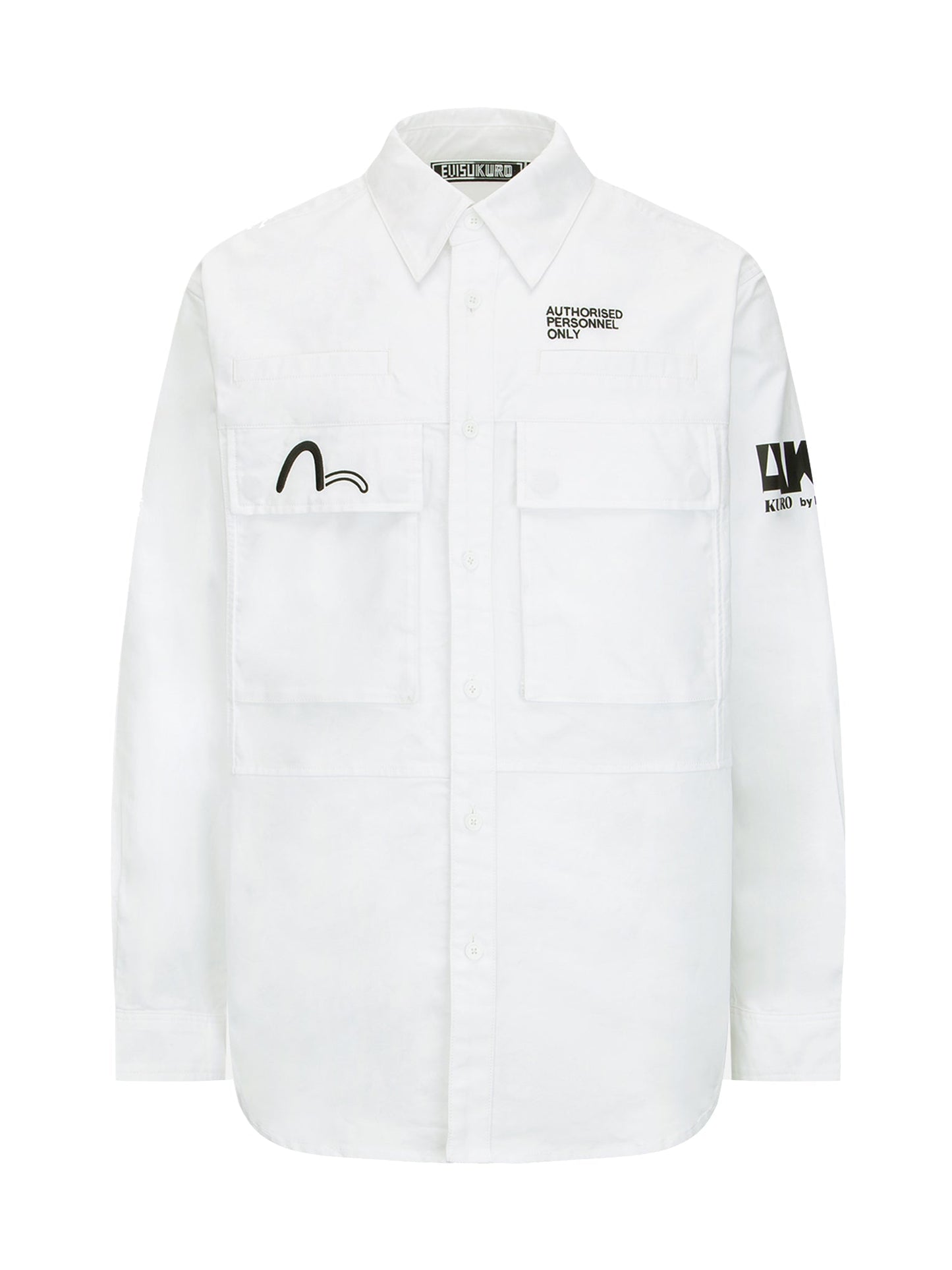 多重Logo印花工装衬衫