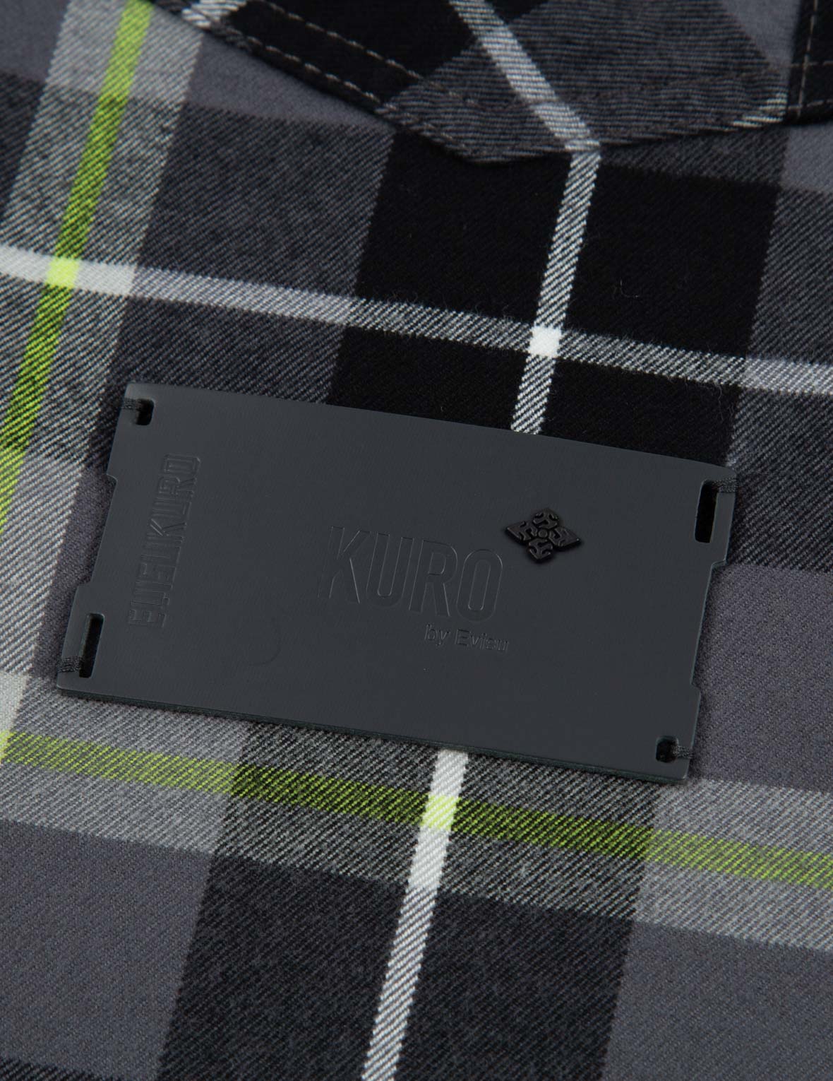 拼接翻盖口袋格纹衬衫