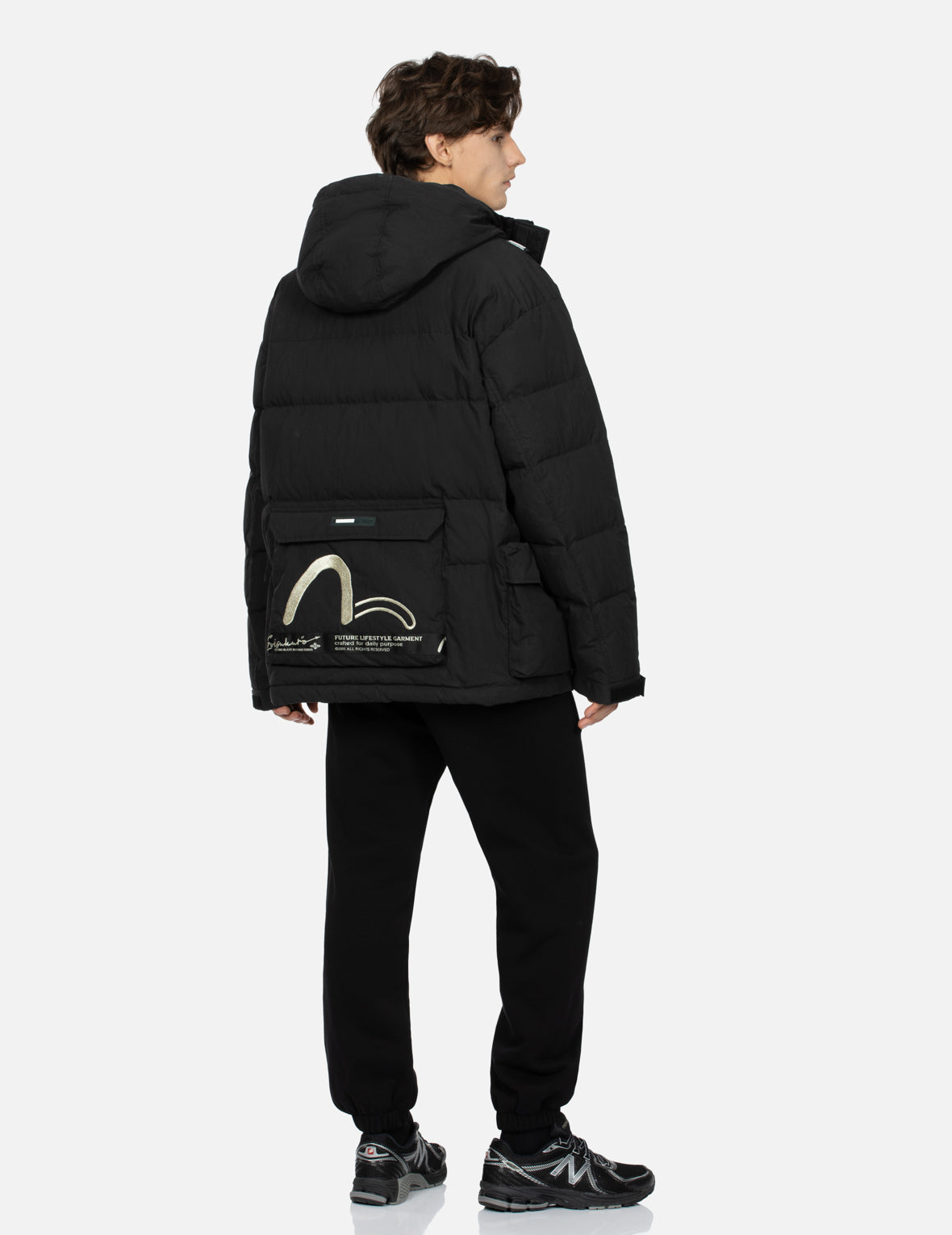 Metallic Effect Logo Relax Fit Sweatpants