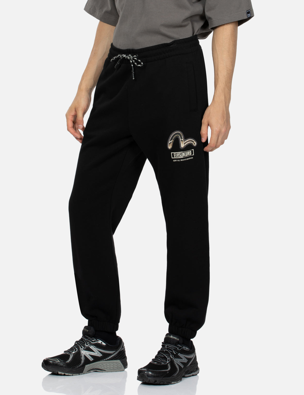 Metallic Effect Logo Relax Fit Sweatpants