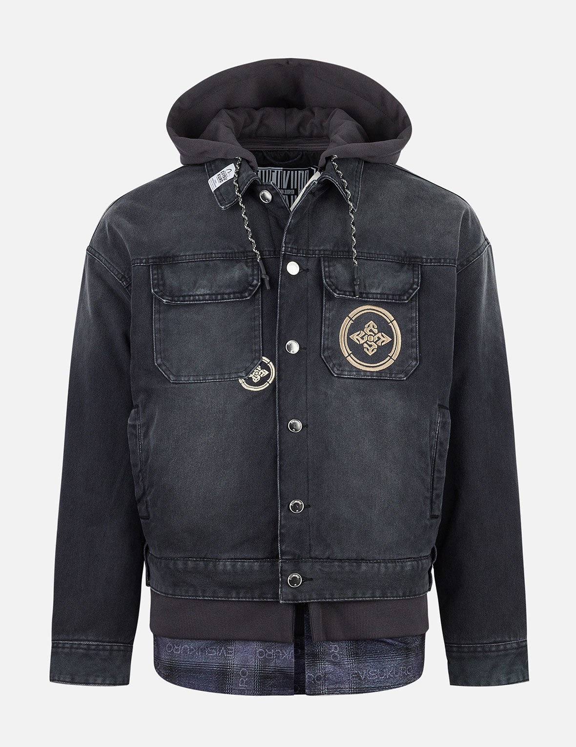 多口袋和叠穿效果夹棉宽版休闲卡车司机外套