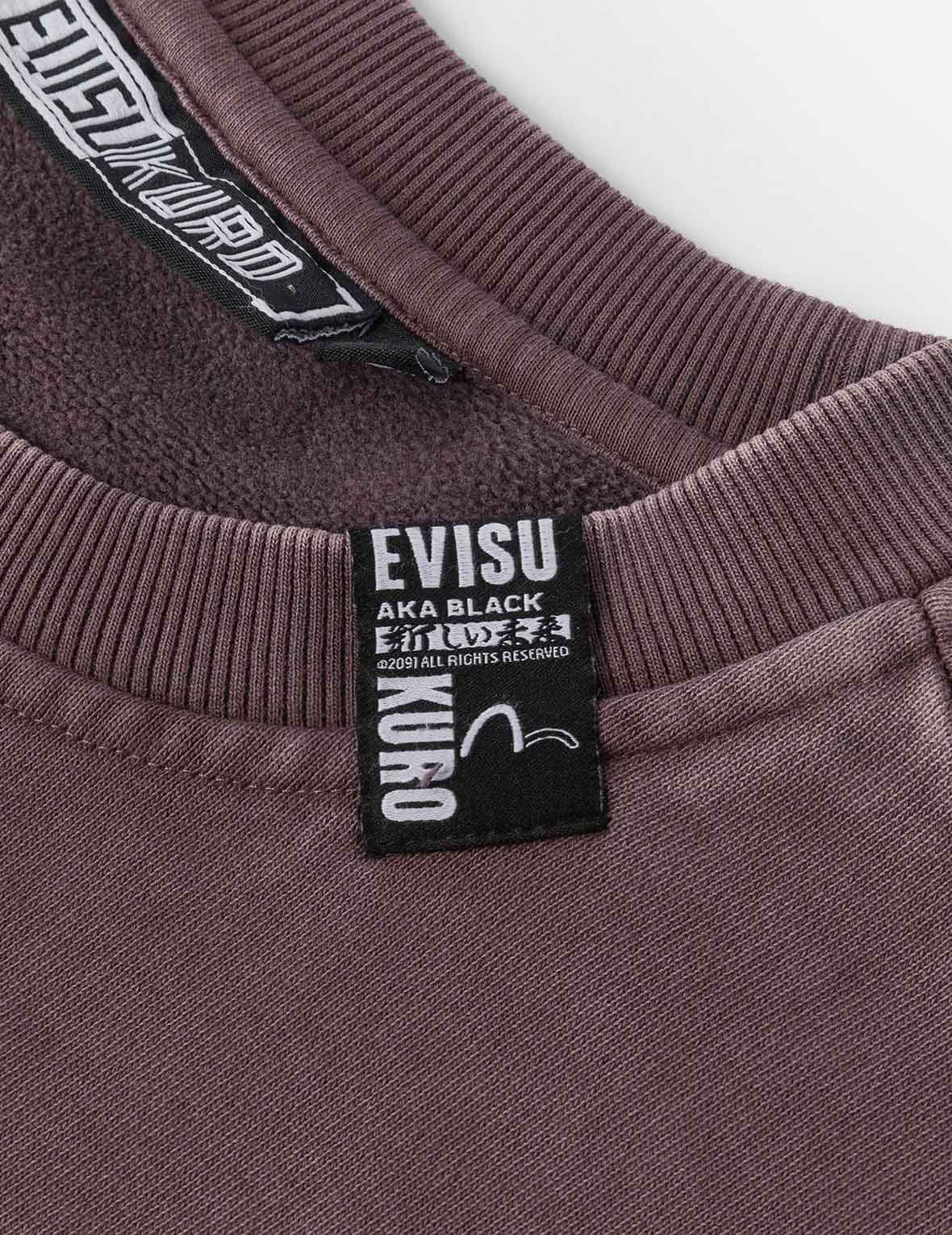 Garment Dyed Multi-Logo Print Relax Fit Sweatshirt