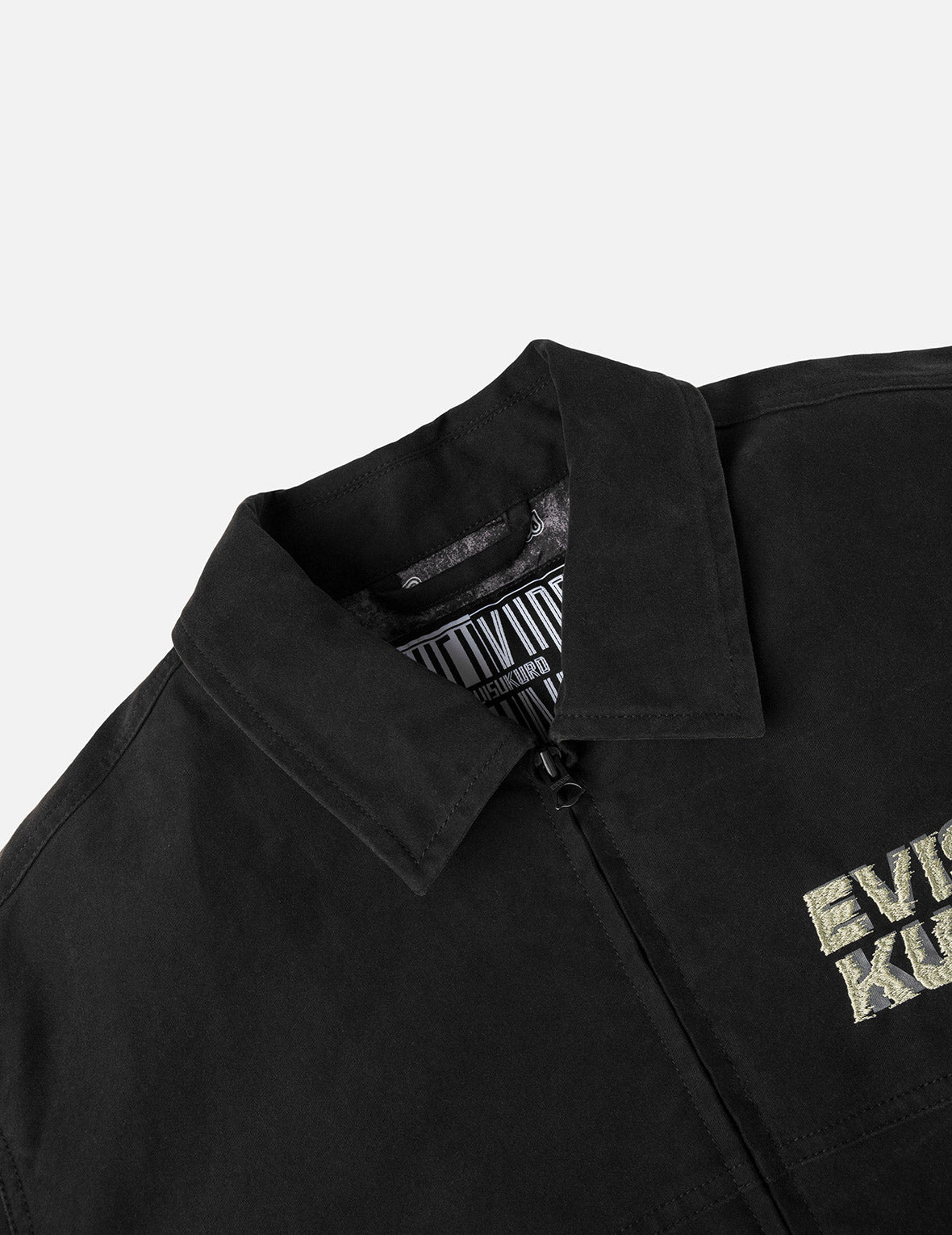 商标刺绣休闲水洗工装夹棉外套