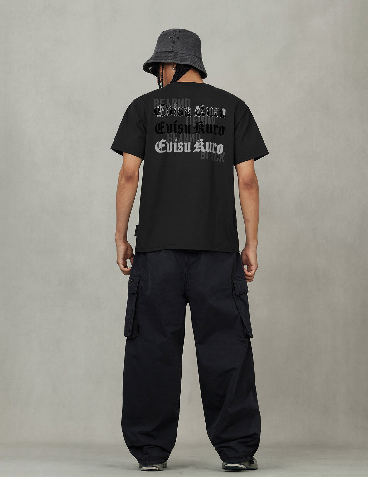 EVISUKURO植绒和水浆印花常规版型T恤