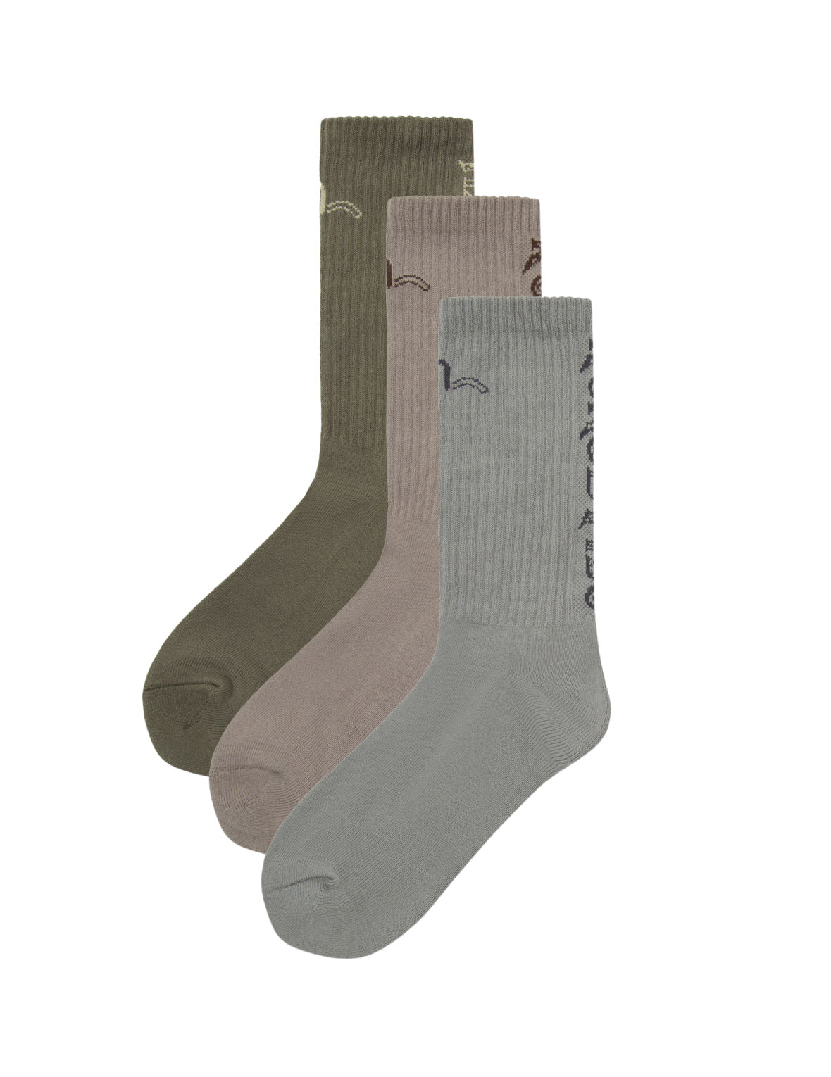 Three-Pack Seagull and EVISUKURO Jacquard Socks