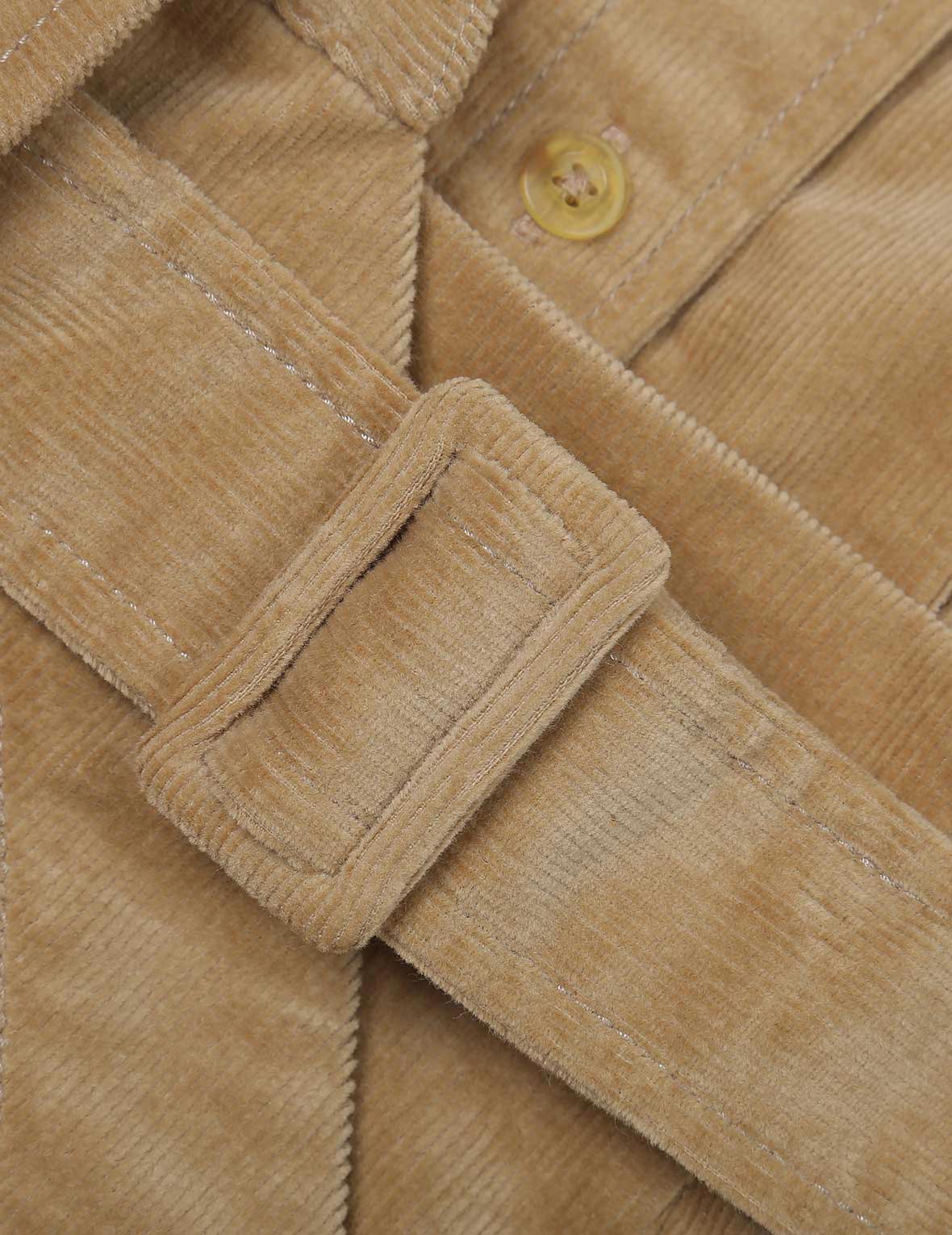 Logo Embroidered Corduroy Dress