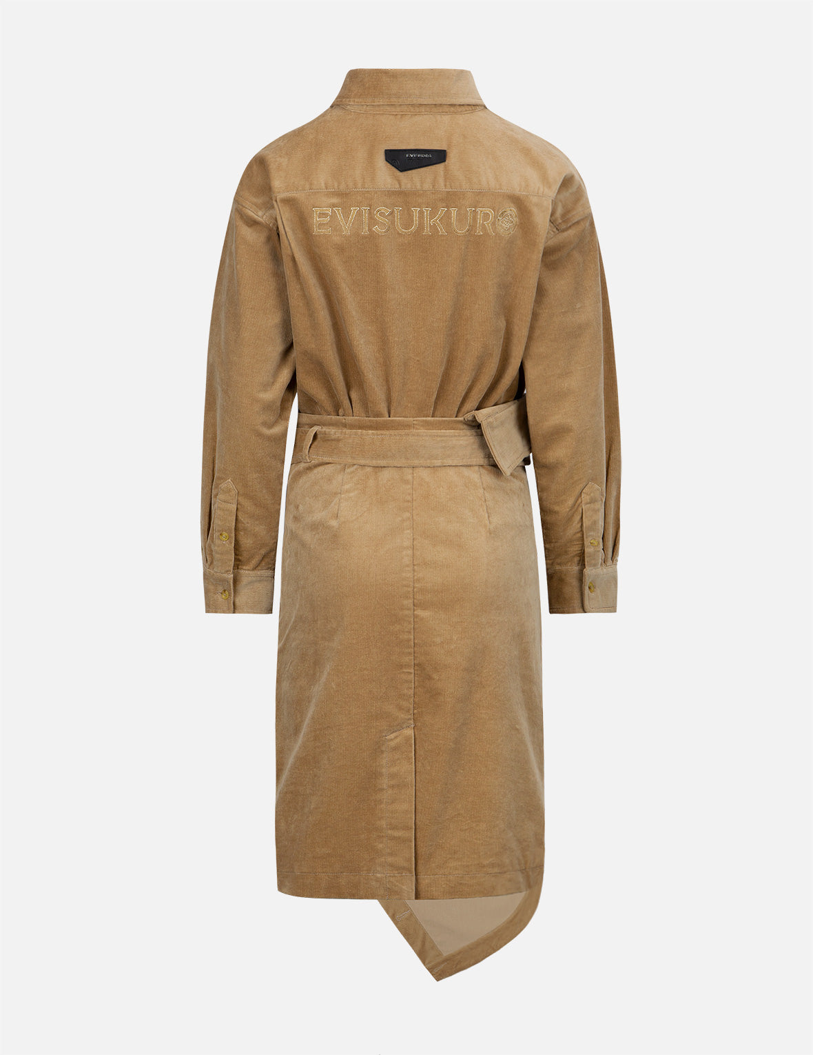 Logo Embroidered Corduroy Dress