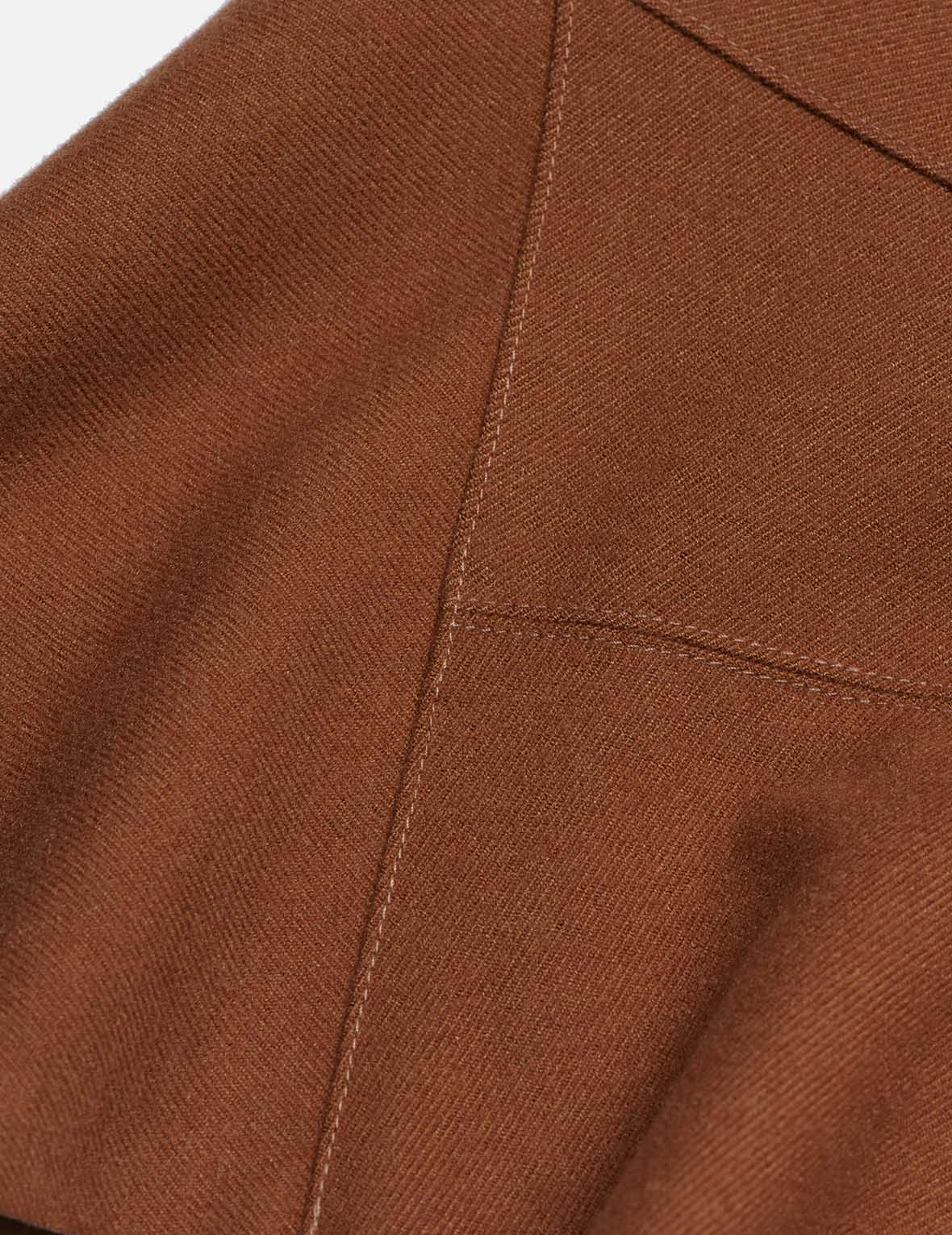 Leather Pocket Flap Asymmetric Skirt