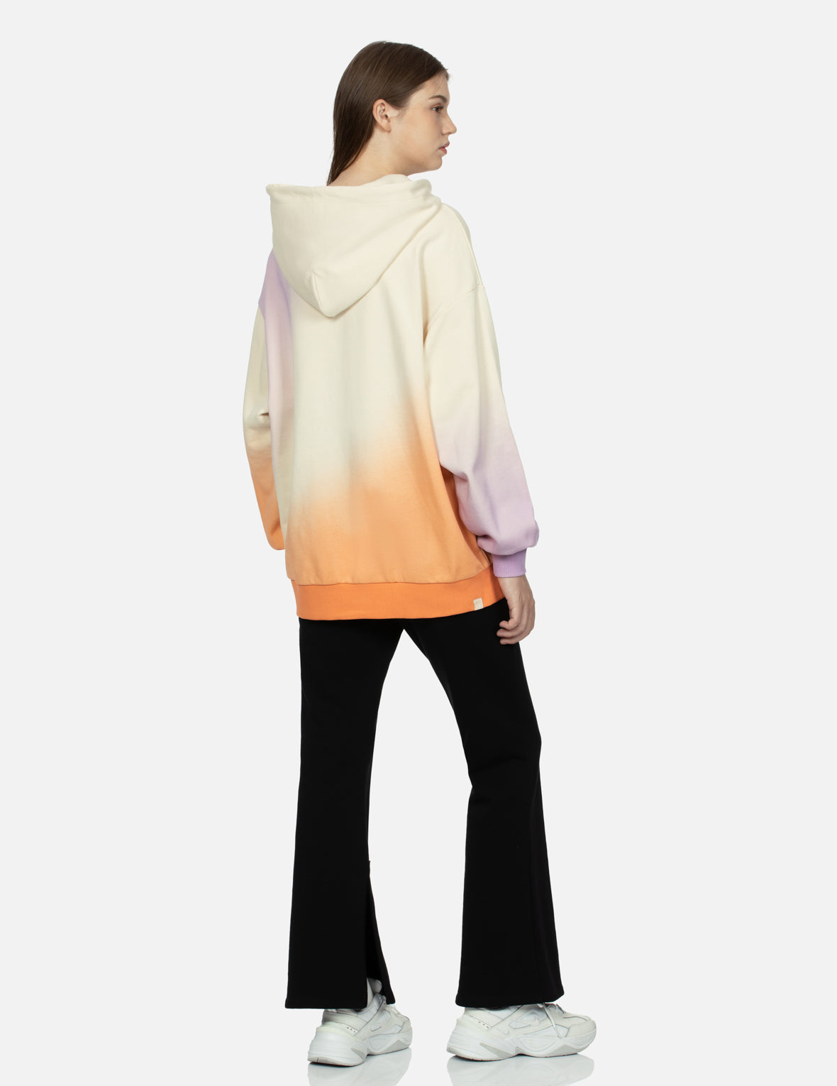 Gradient Flocking Printed Seagull Oversized Hoodie