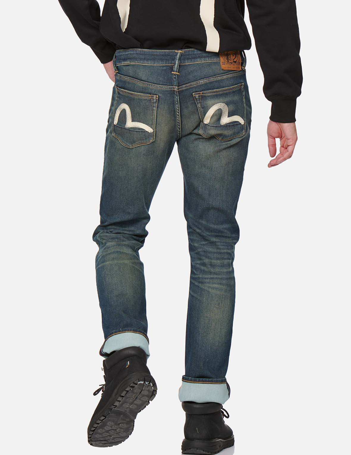 Ecru Seagull Sand-Washed Slim Straight fit Jeans #2010