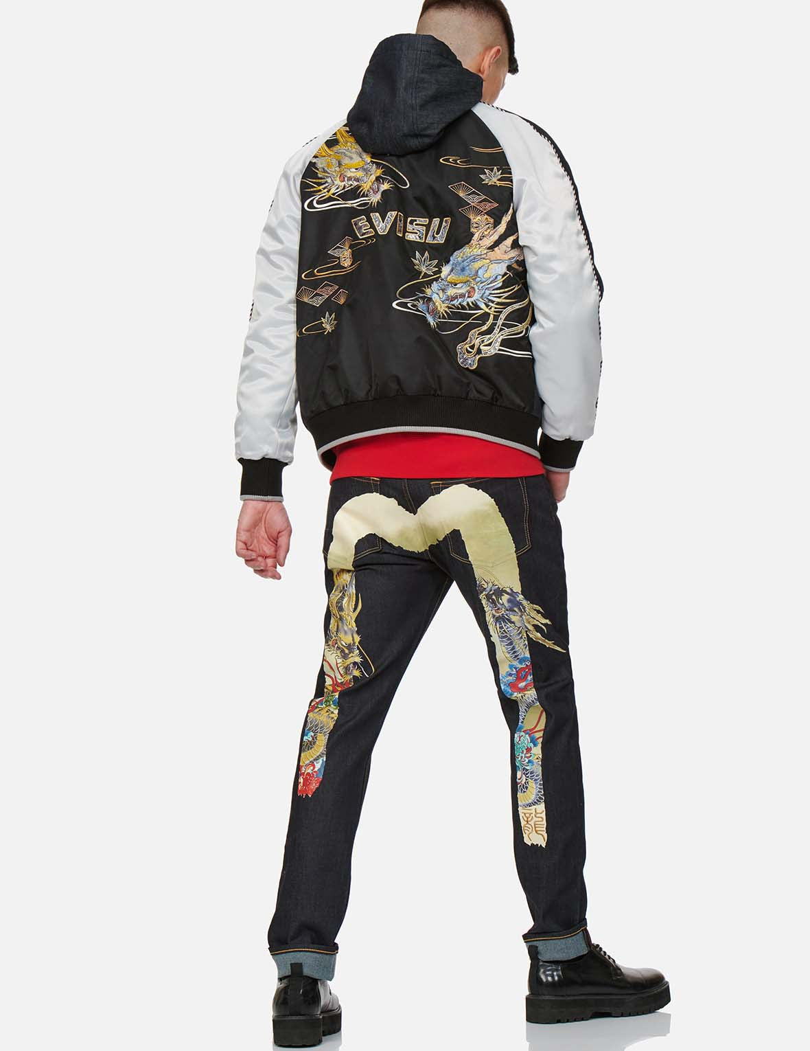 海神刺绣拼布夹棉横须贺外套