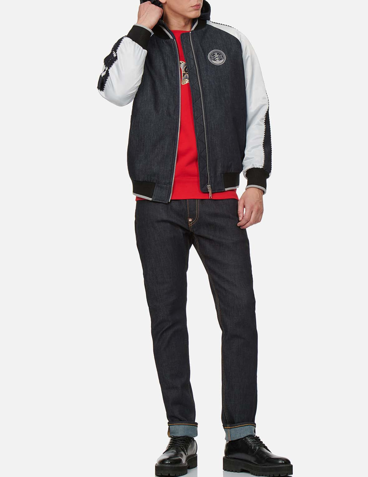 海神刺绣拼布夹棉横须贺外套