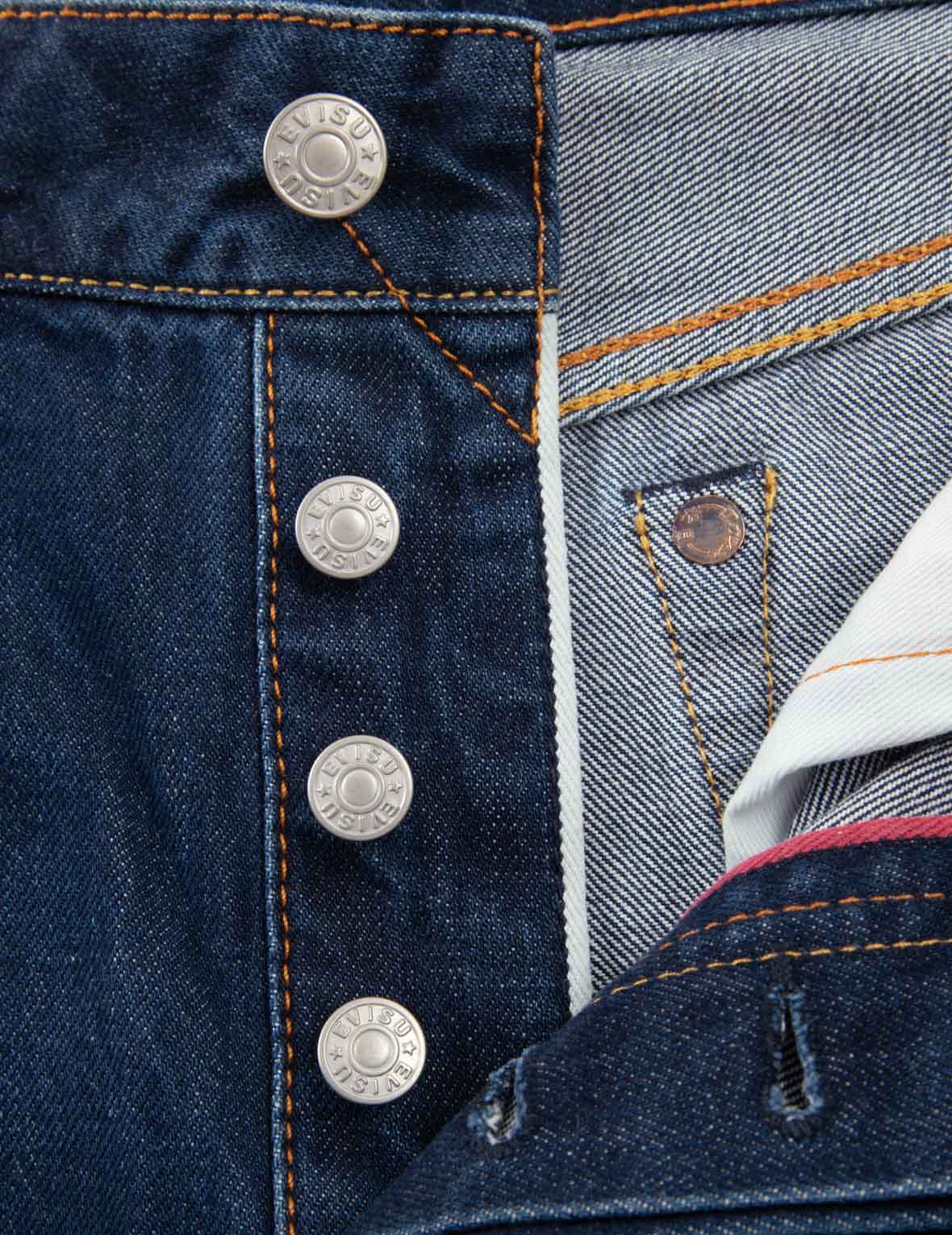 Seagull and Kamon Embossed Taper Fit Jeans #2017