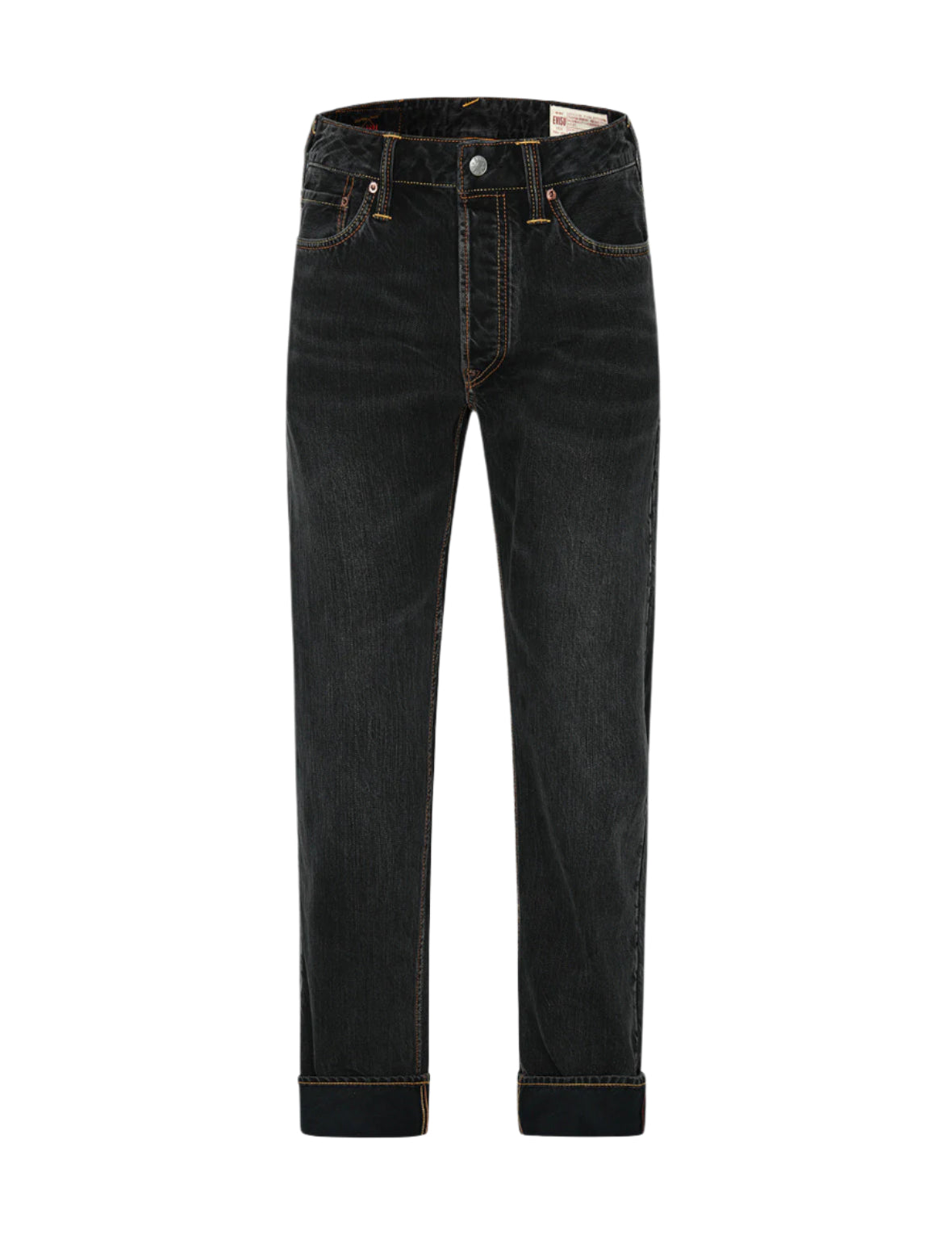 大M印花阔脚牛仔裤 #2000