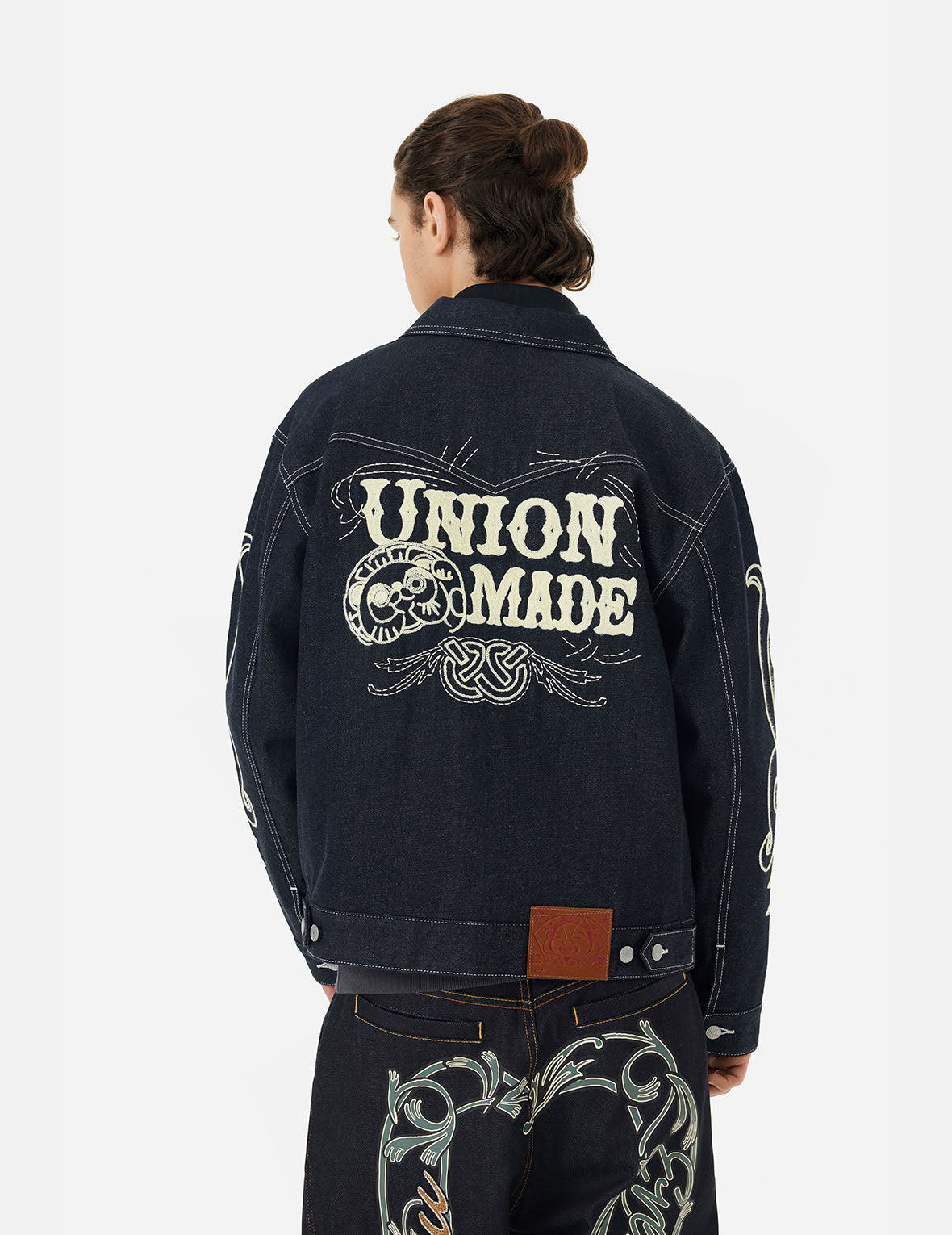Western Style and Logo Embroidery Denim Jacket