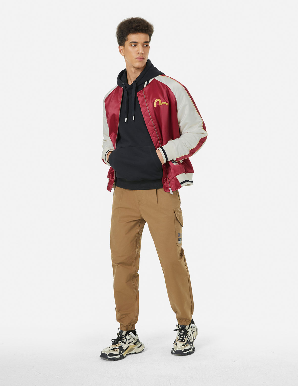 Ninja Daruma Embroidery Relax Fit Souvenior Jacket