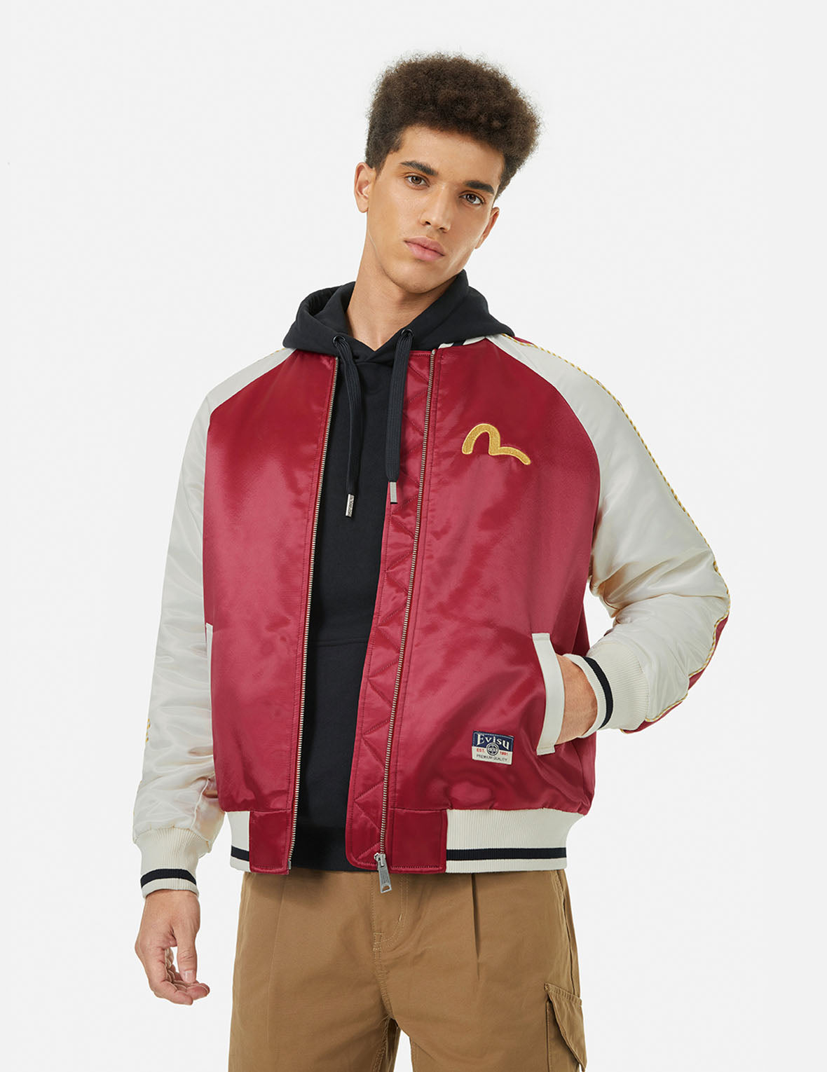 Ninja Daruma Embroidery Relax Fit Souvenior Jacket