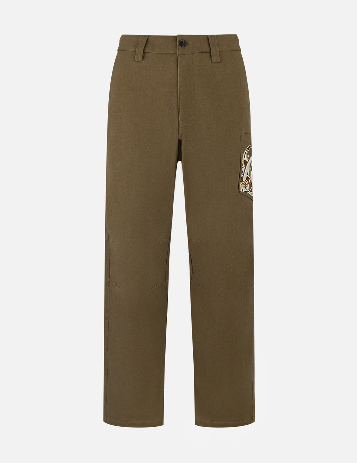 Seagull and Logo Embroidery Relax Fit Woven Pants