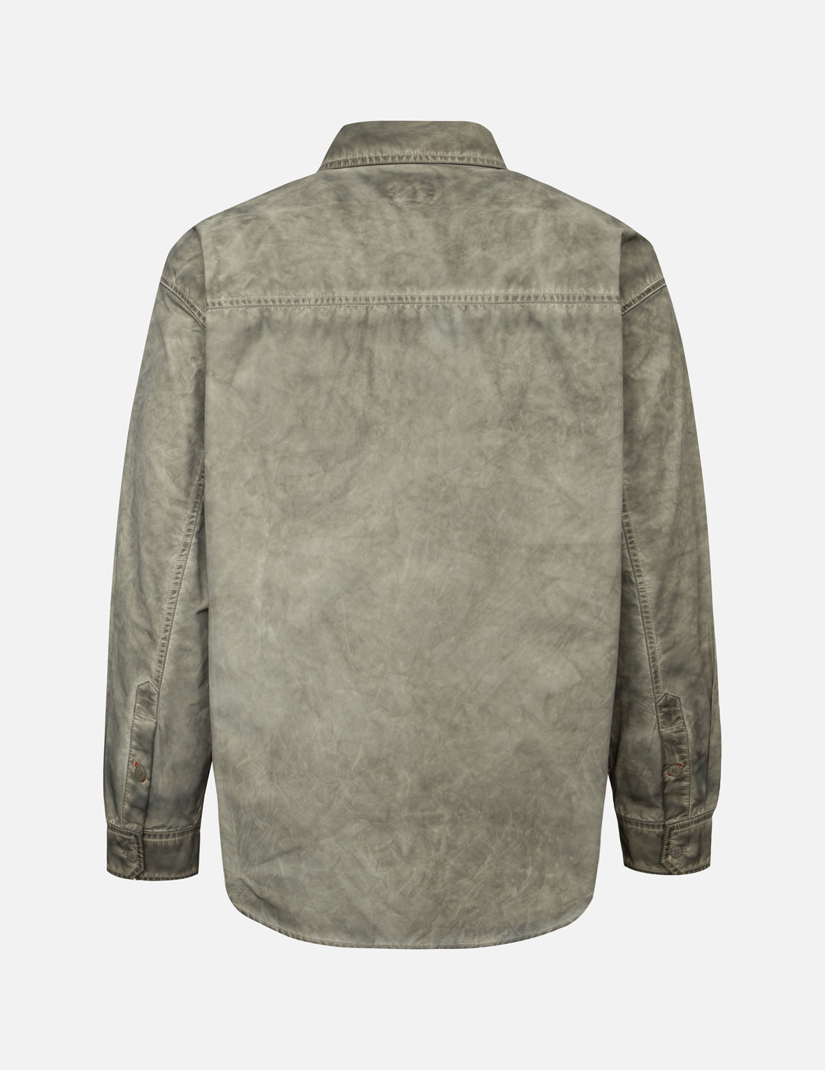 Washed Seagull Embroidery Loose Fit Shirt