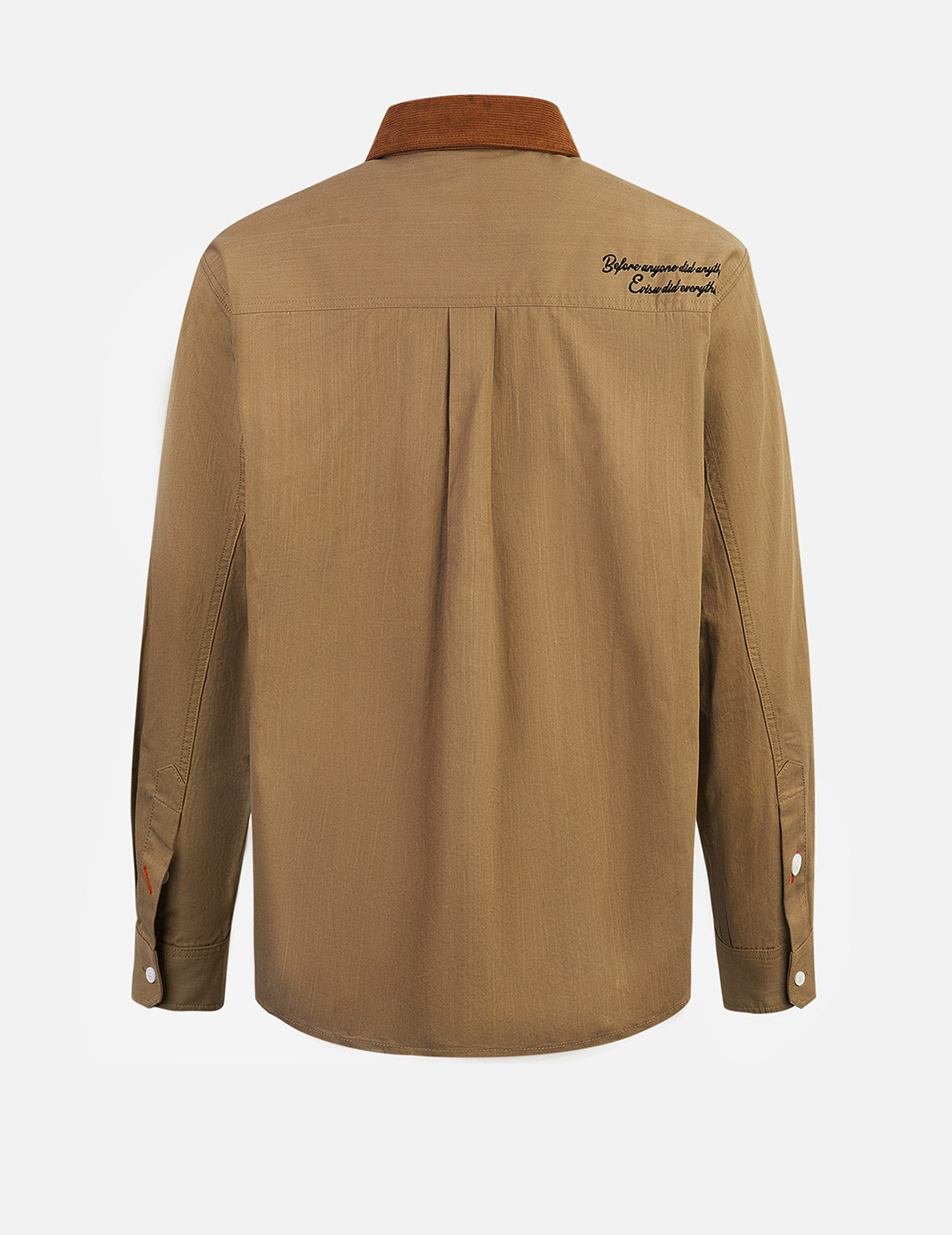 Logo Embroidery and Multi-Pocket Relax Fit Long Sleeve Shirt