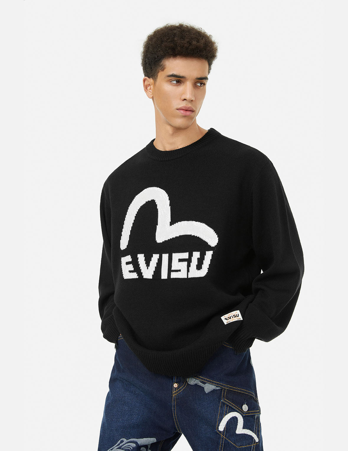 Evisu Sweatshirt Size 40 Evisu Big Logo Pullover Sweatshirt 2024 Size L