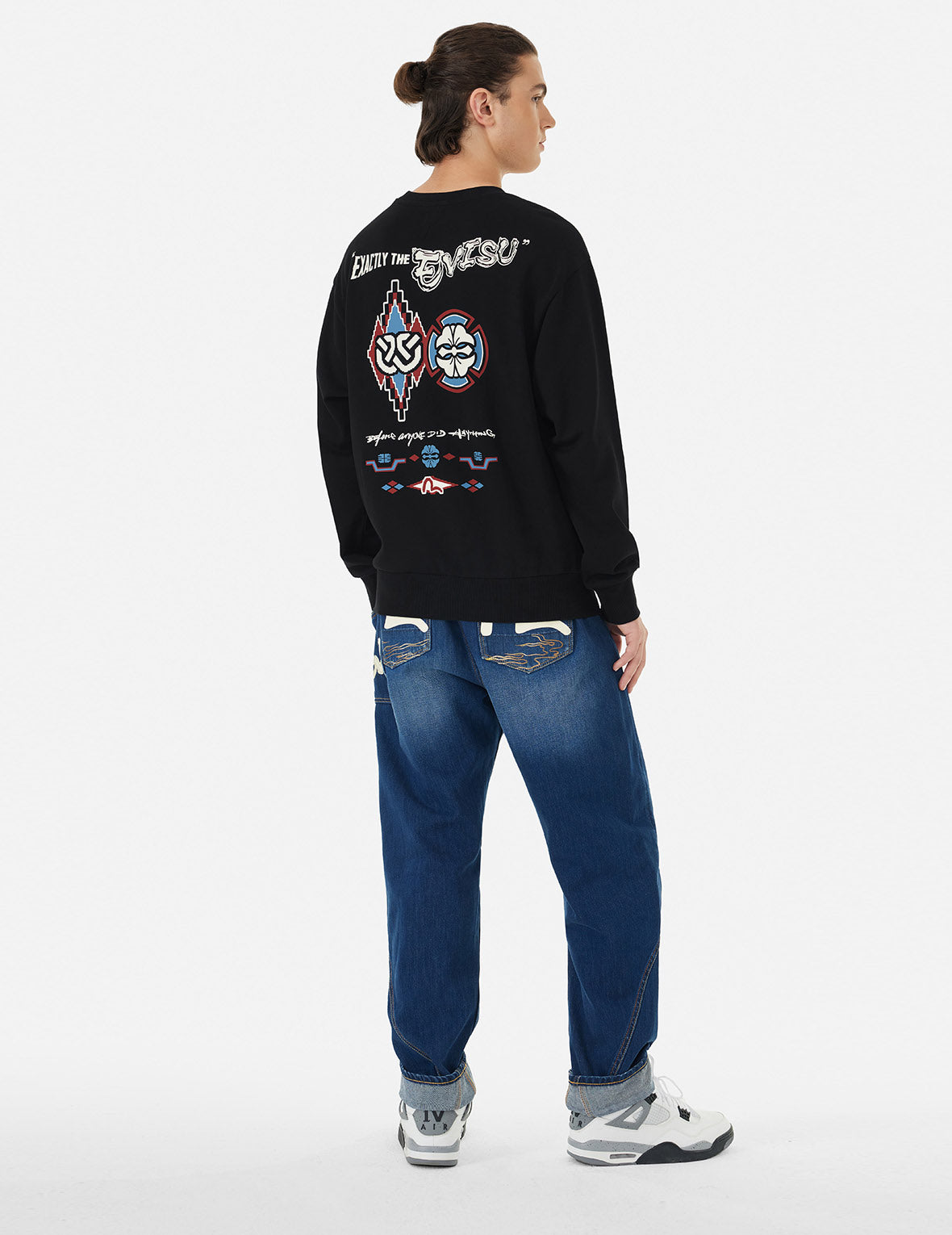 智慧之轮和家花印花宽版休闲卫衣