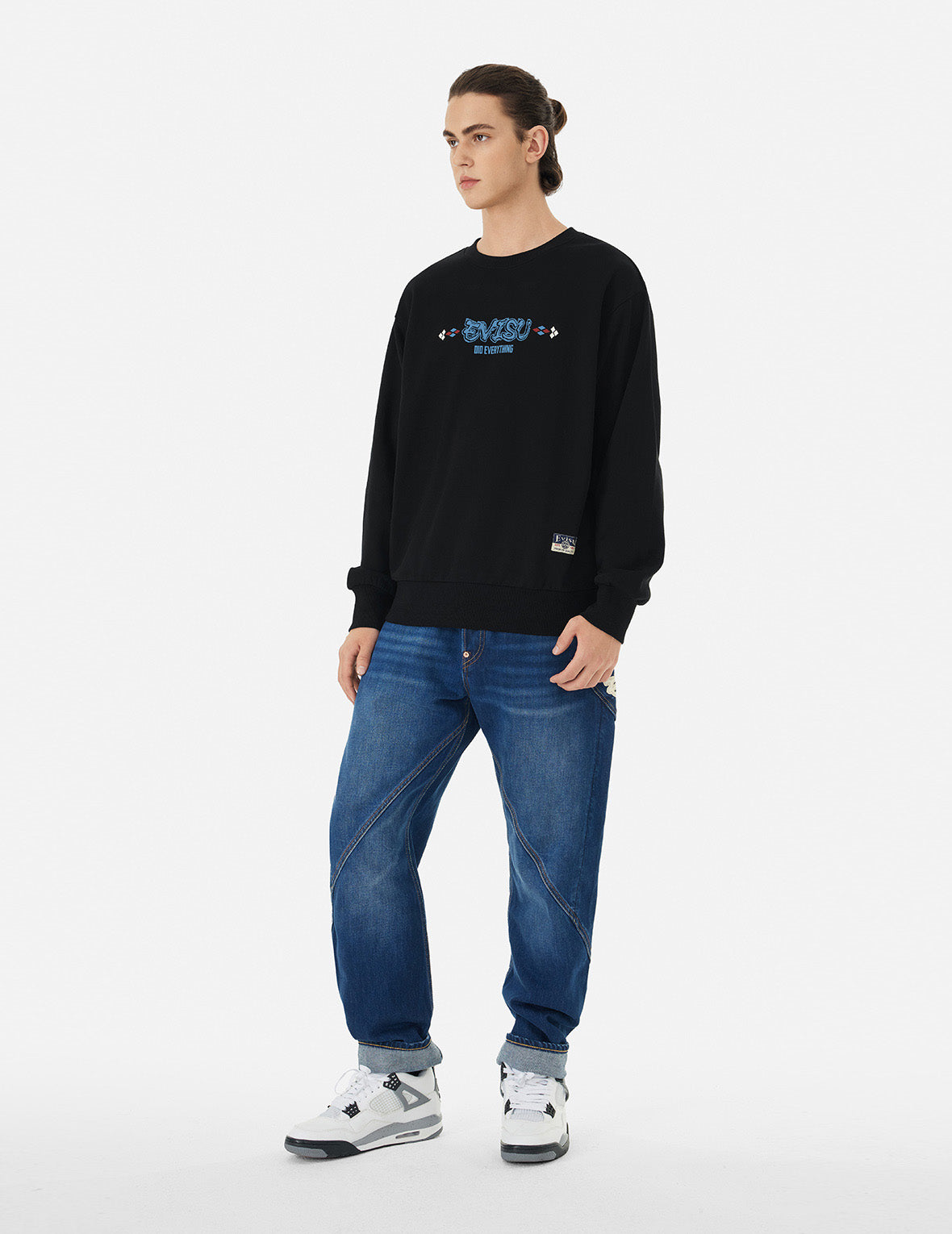 智慧之轮和家花印花宽版休闲卫衣