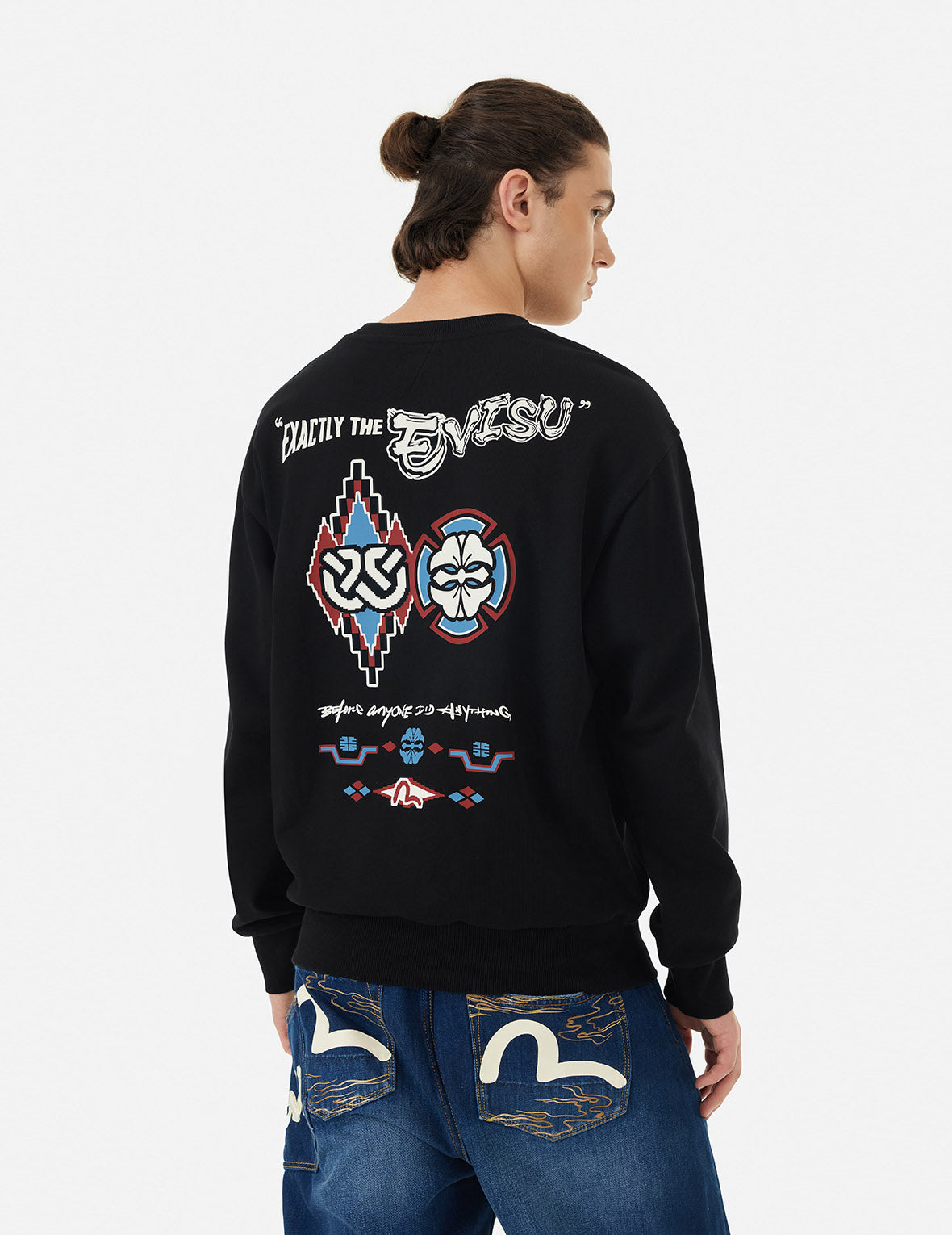 智慧之轮和家花印花宽版休闲卫衣