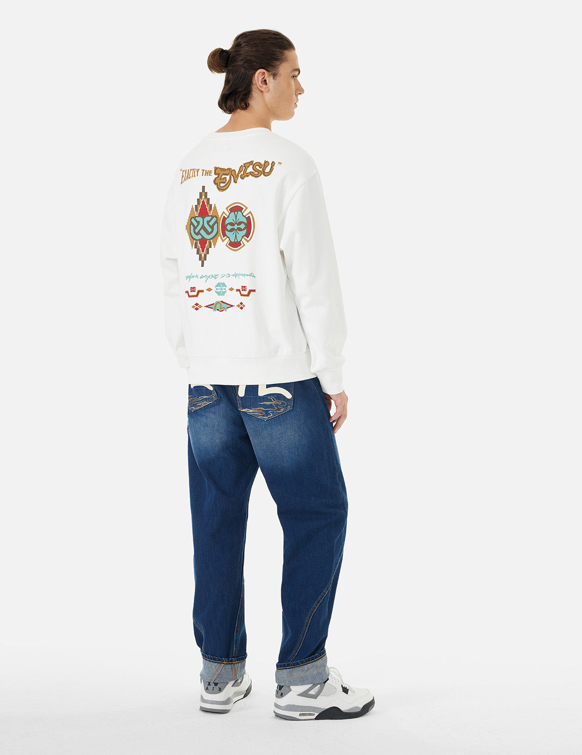 智慧之轮和家花印花宽版休闲卫衣