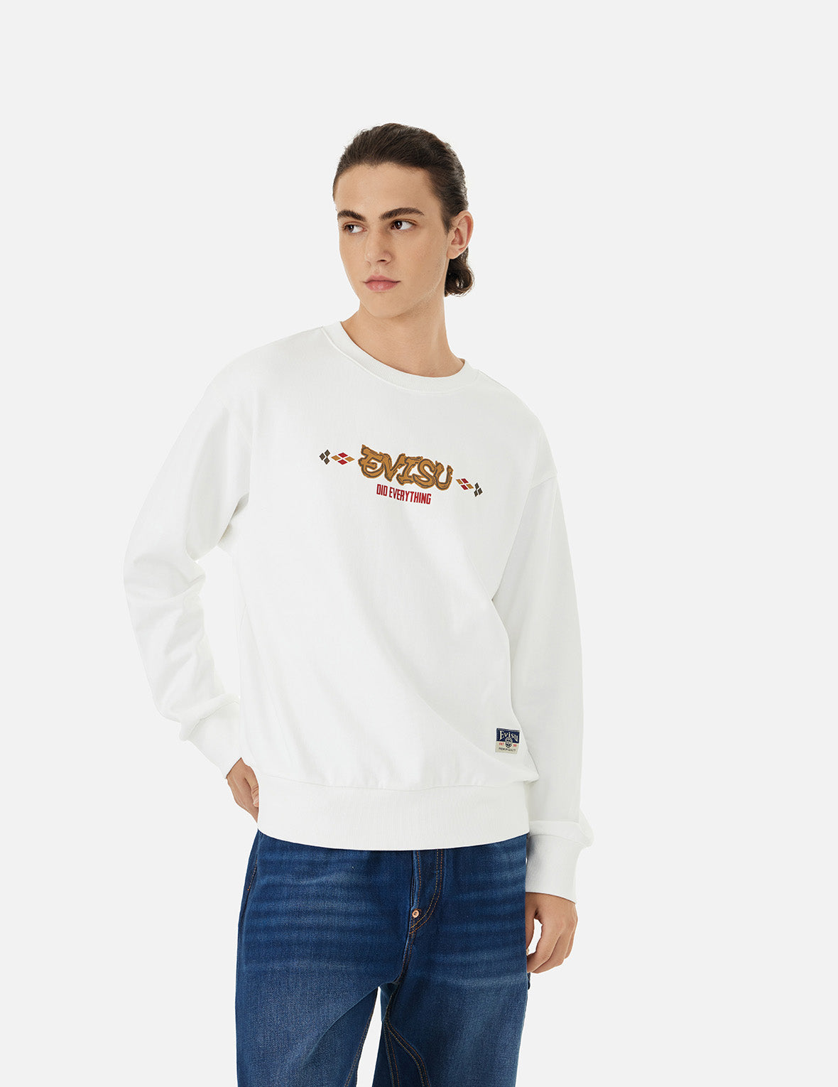 智慧之轮和家花印花宽版休闲卫衣