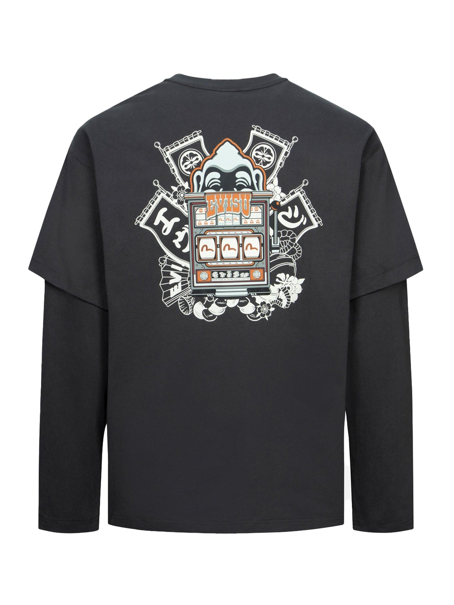 Godhead Slot Machine Print Loose Fit Long-Sleeve T-Shirt