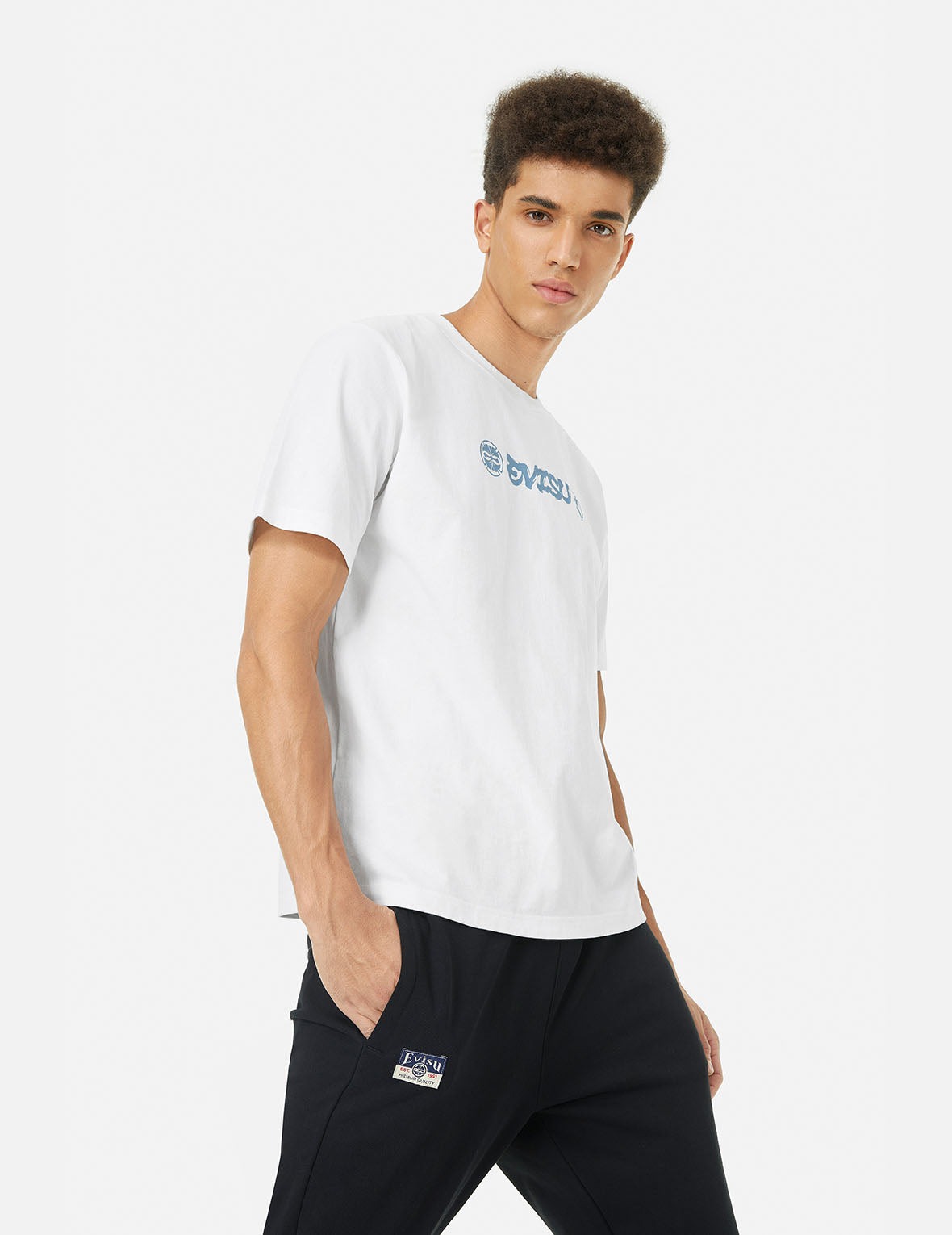 忍者达摩和商标印花常规版型T恤