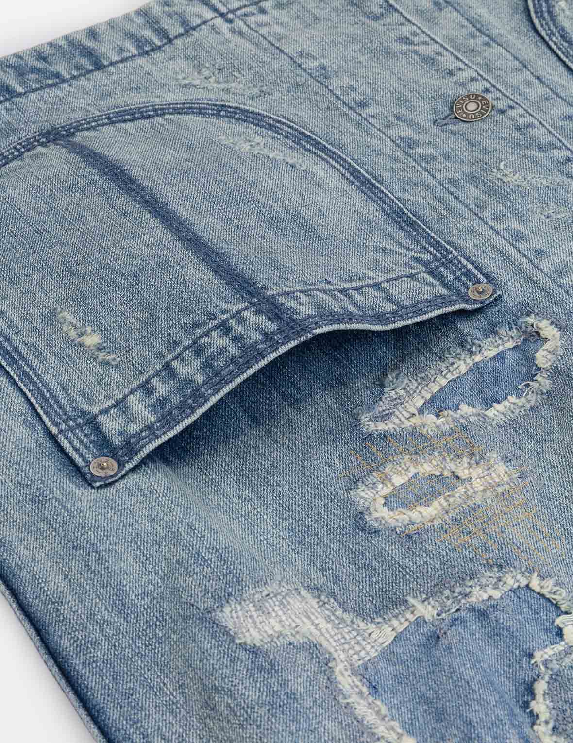Distressed Fashion Fit Denim Jacket