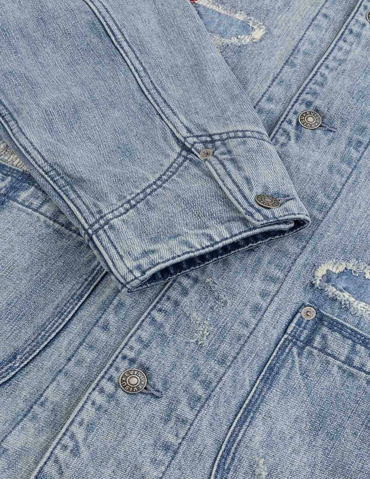 Distressed Fashion Fit Denim Jacket